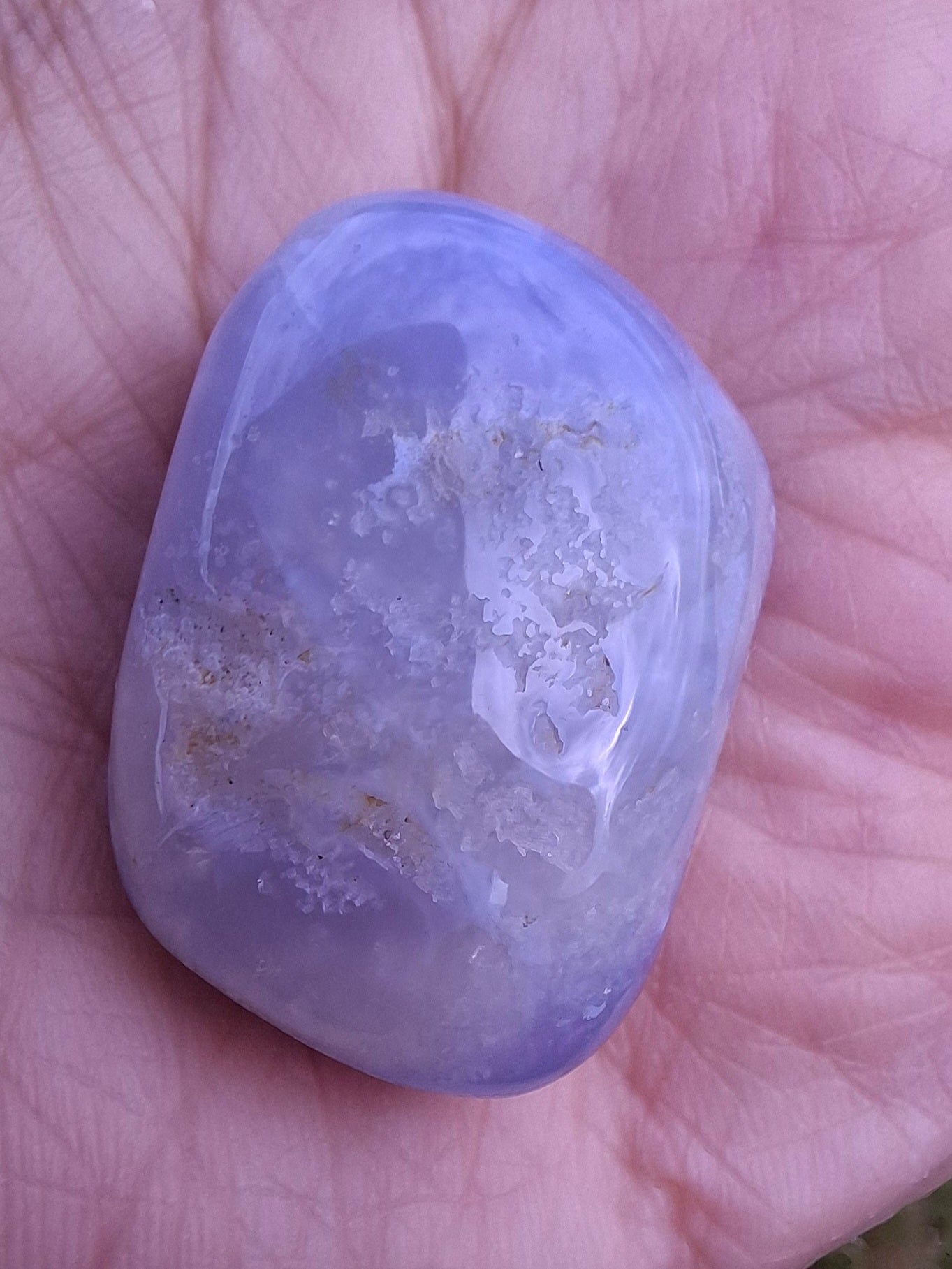 Blue Lace Agate, Tumble Stone, Crystal (Ref: T137)