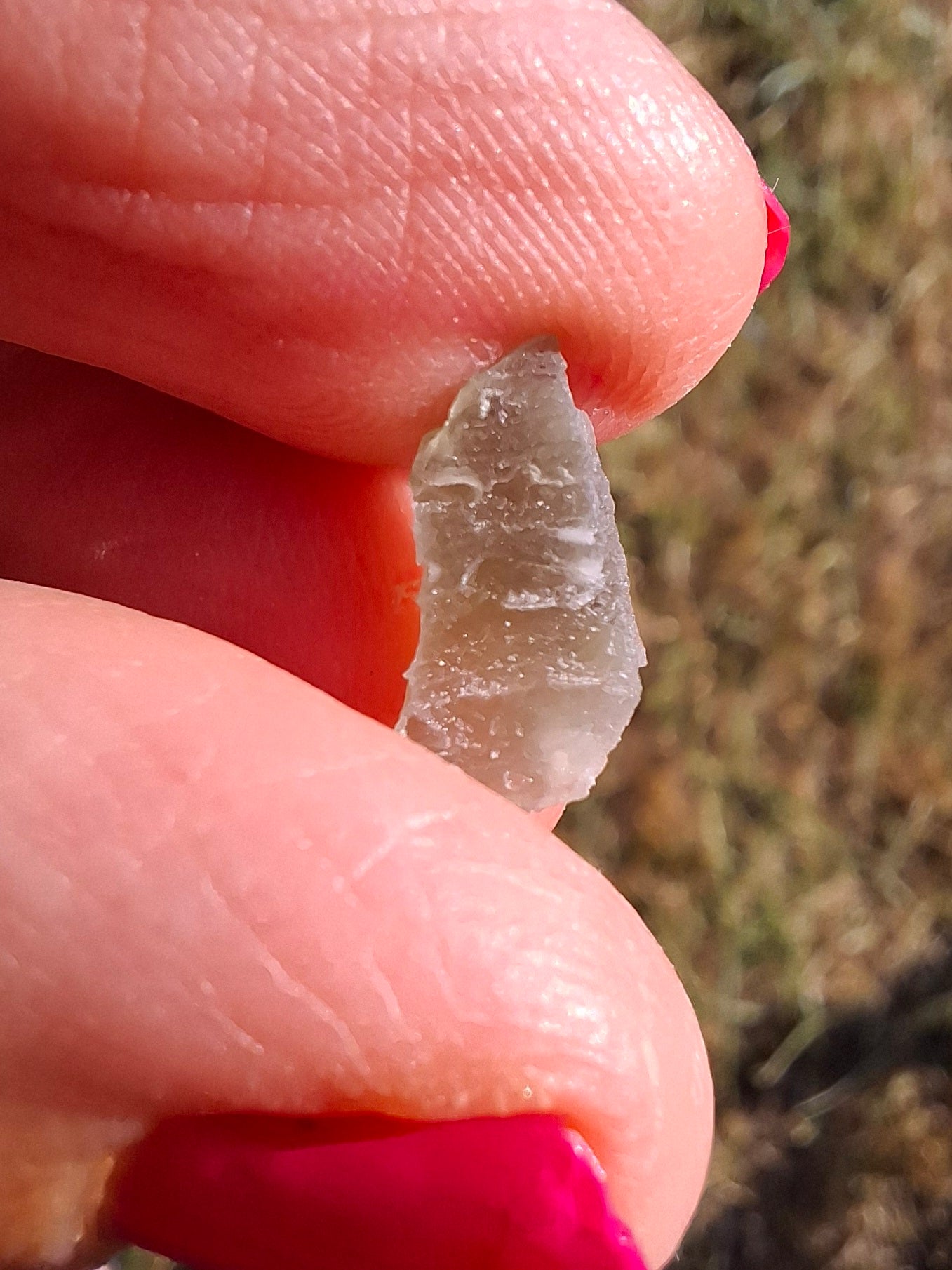 Moldavite Piece, SNOWFLAKE, FROSTED, BRUSNA, 0.32g, Tektite (Ref: 1505)