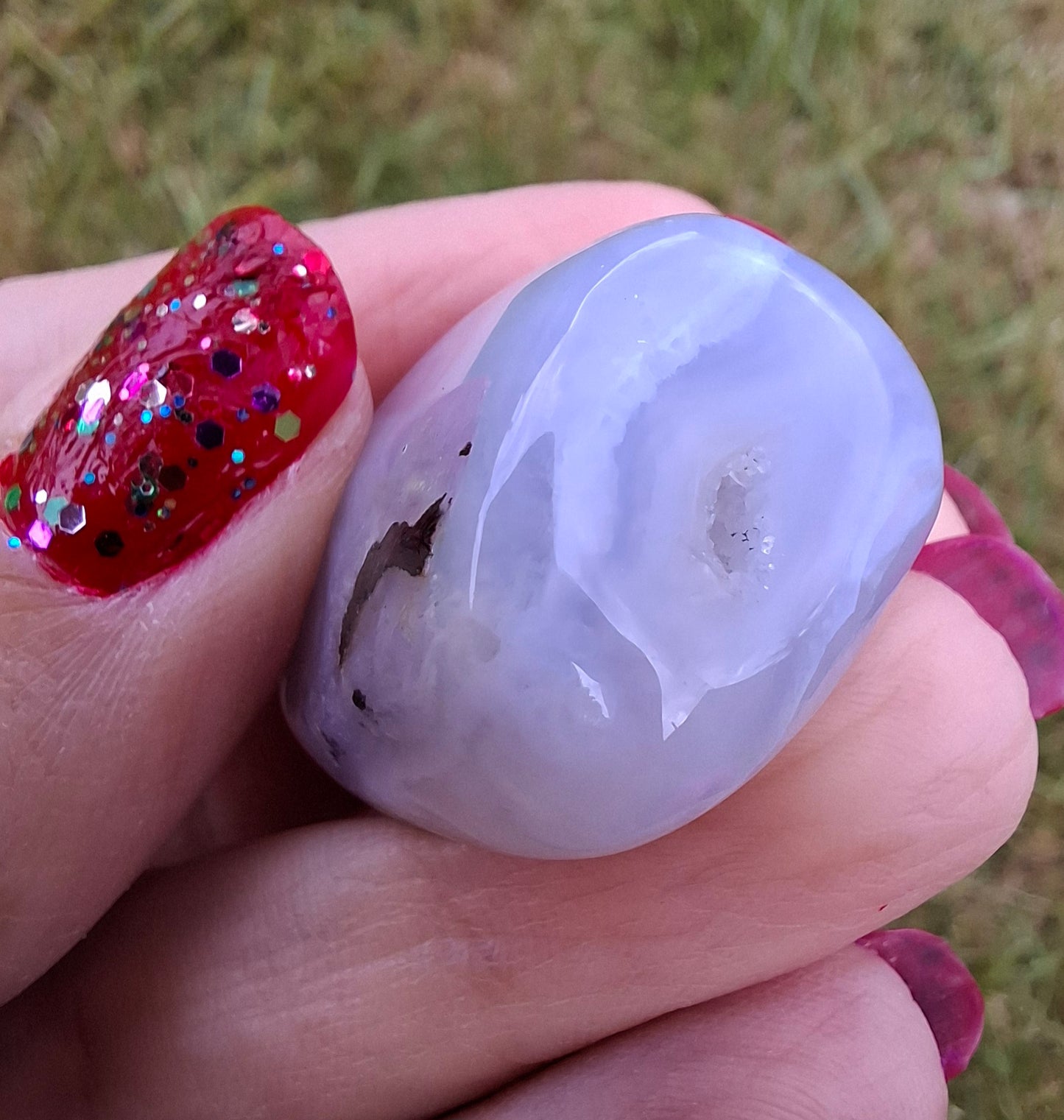 Blue Lace Agate, Tumble Stone, Crystal (Ref: T144)