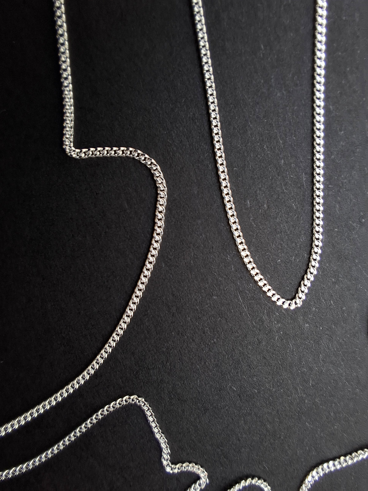 Curb Diamond cut, 0.9mm, 16 inch, 925 Silver CHAIN (Ref: Chain-1)
