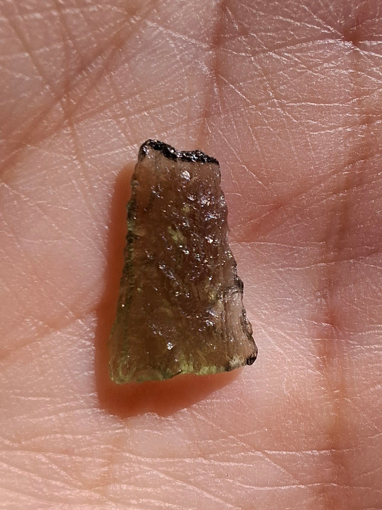 Moldavite small Piece, 0.39g. Tektite (Ref: 1430)