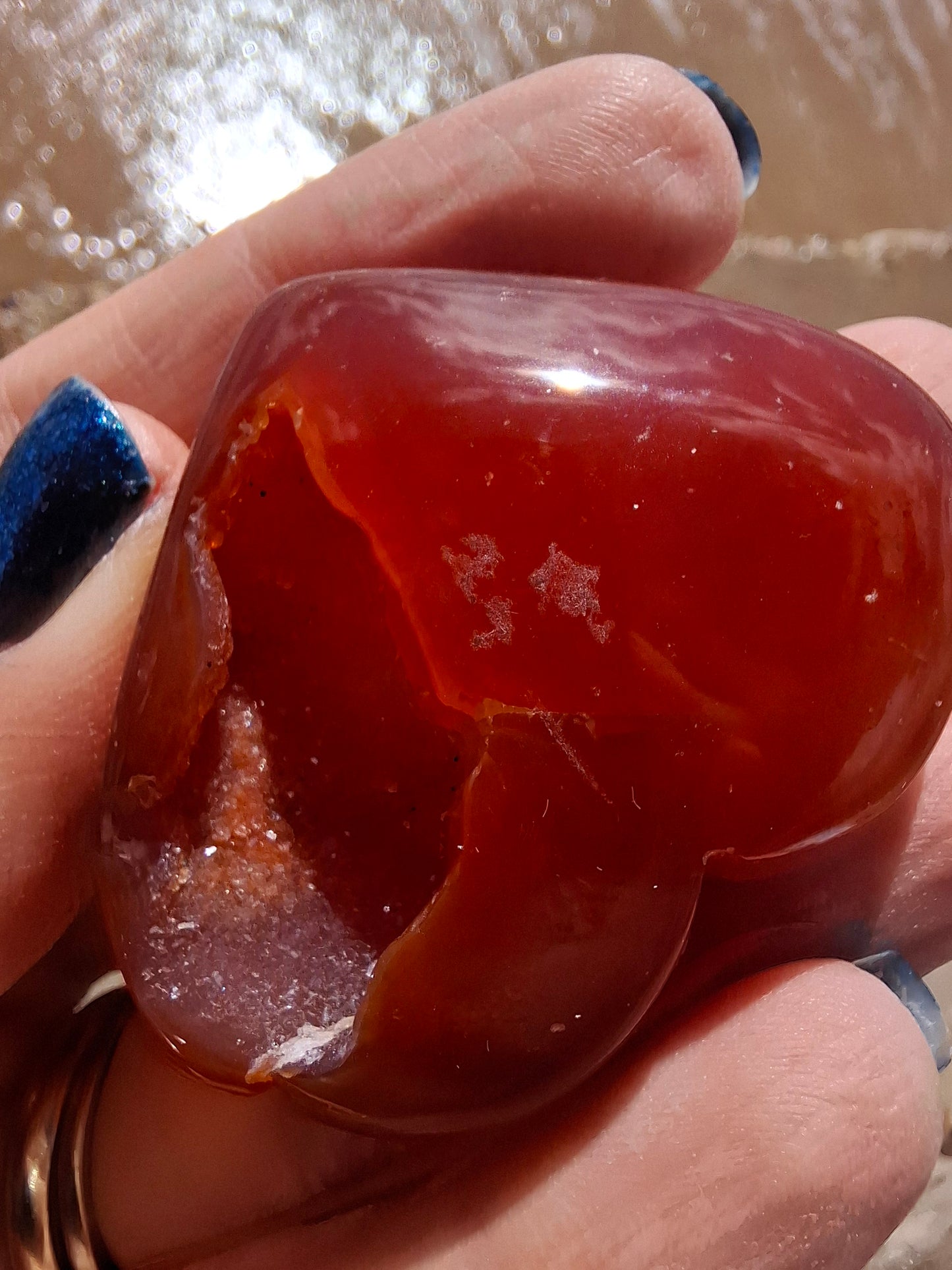 Druzy Carnelian Heart, Crystal (Ref:DCH2)