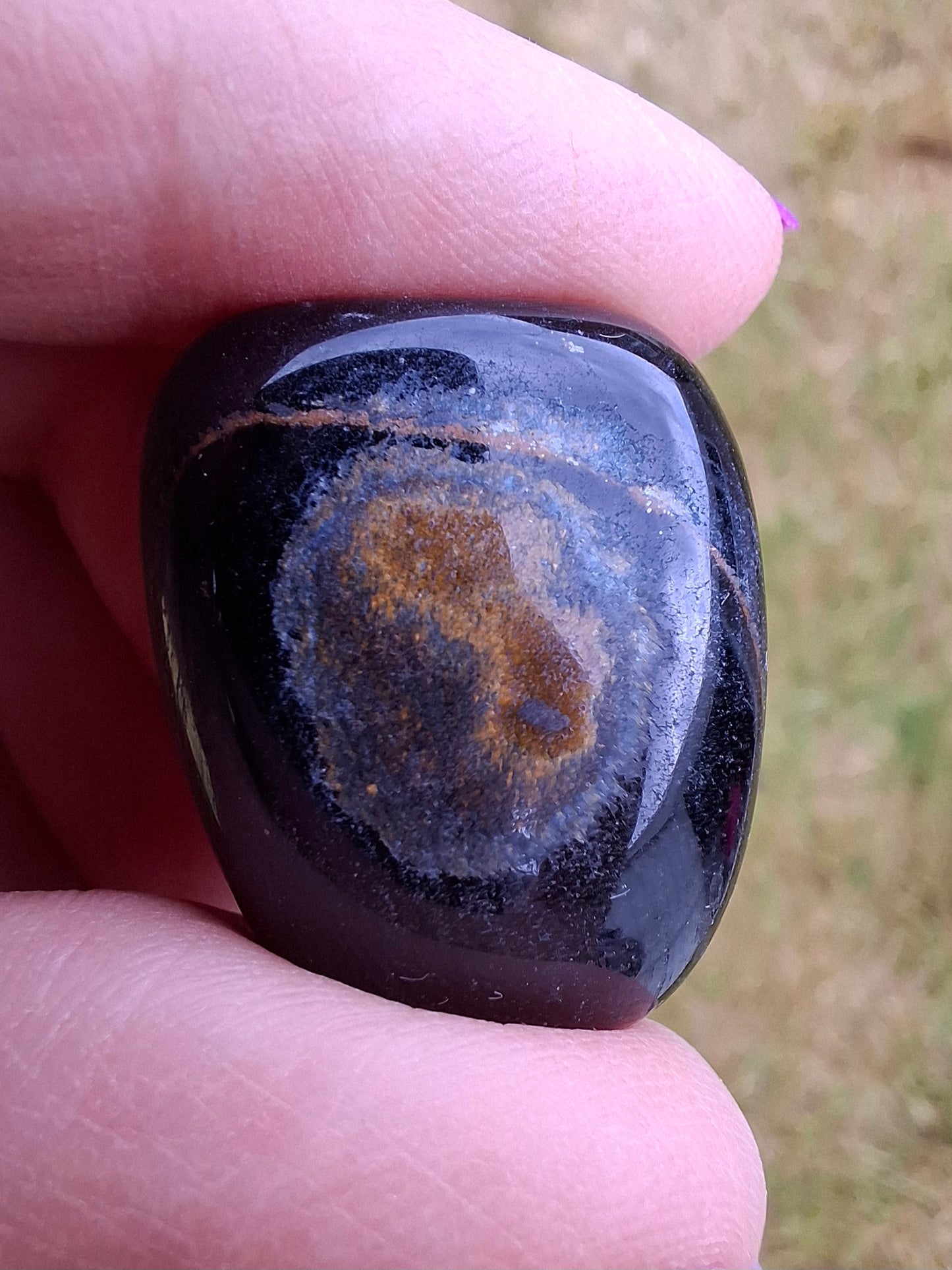 Blue Tigers Eye, Tumble Stone, Crystal (Ref: T21)