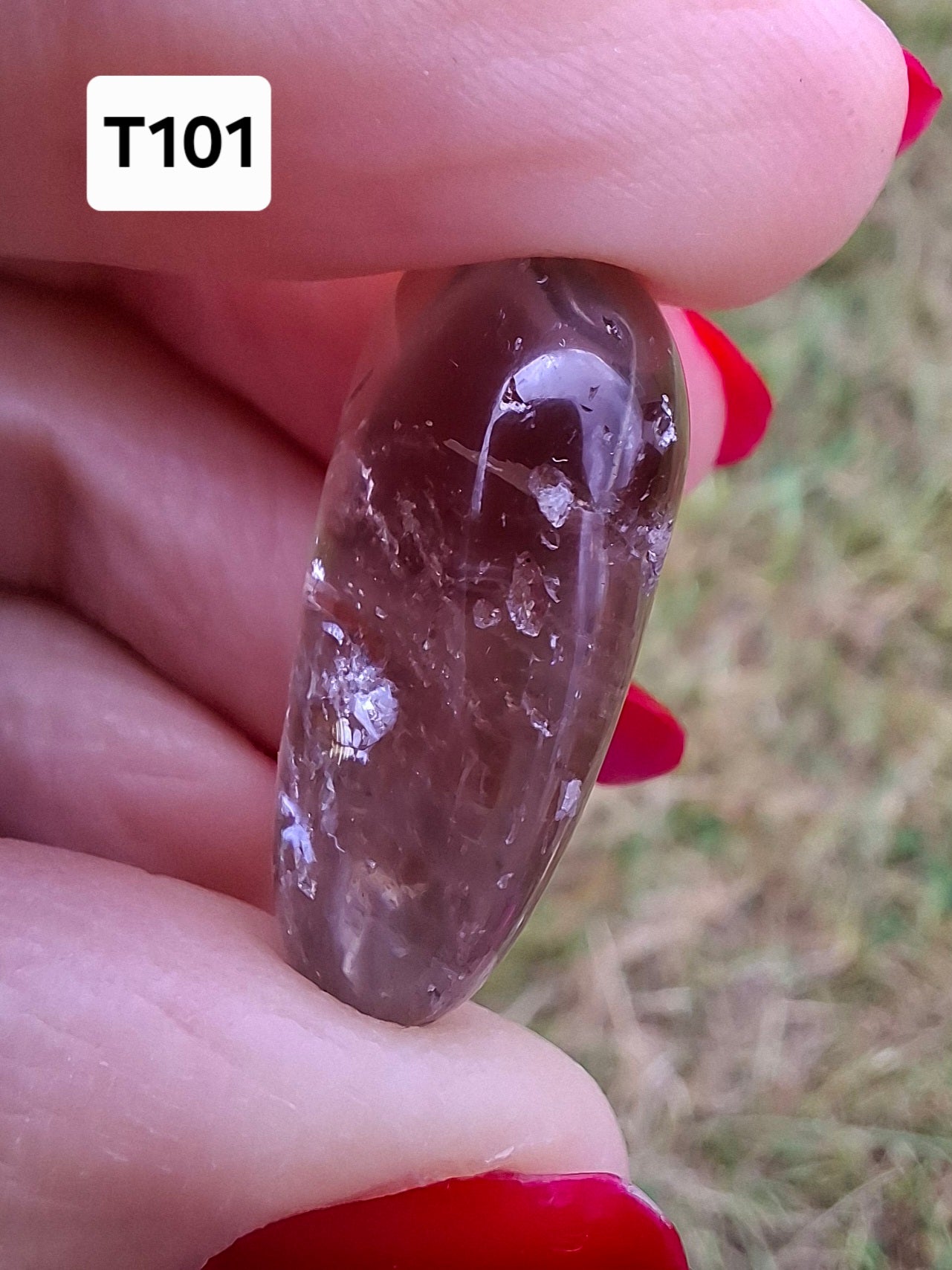 Smoky Quartz, Tumble Stone, Crystal (Ref: T101)