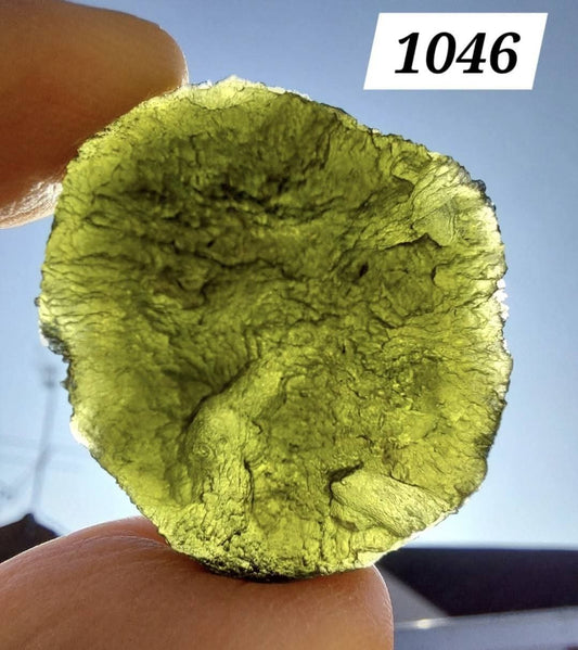 Moldavite Piece, CHLUM, 12.82g, Tektite (Ref: 1046)