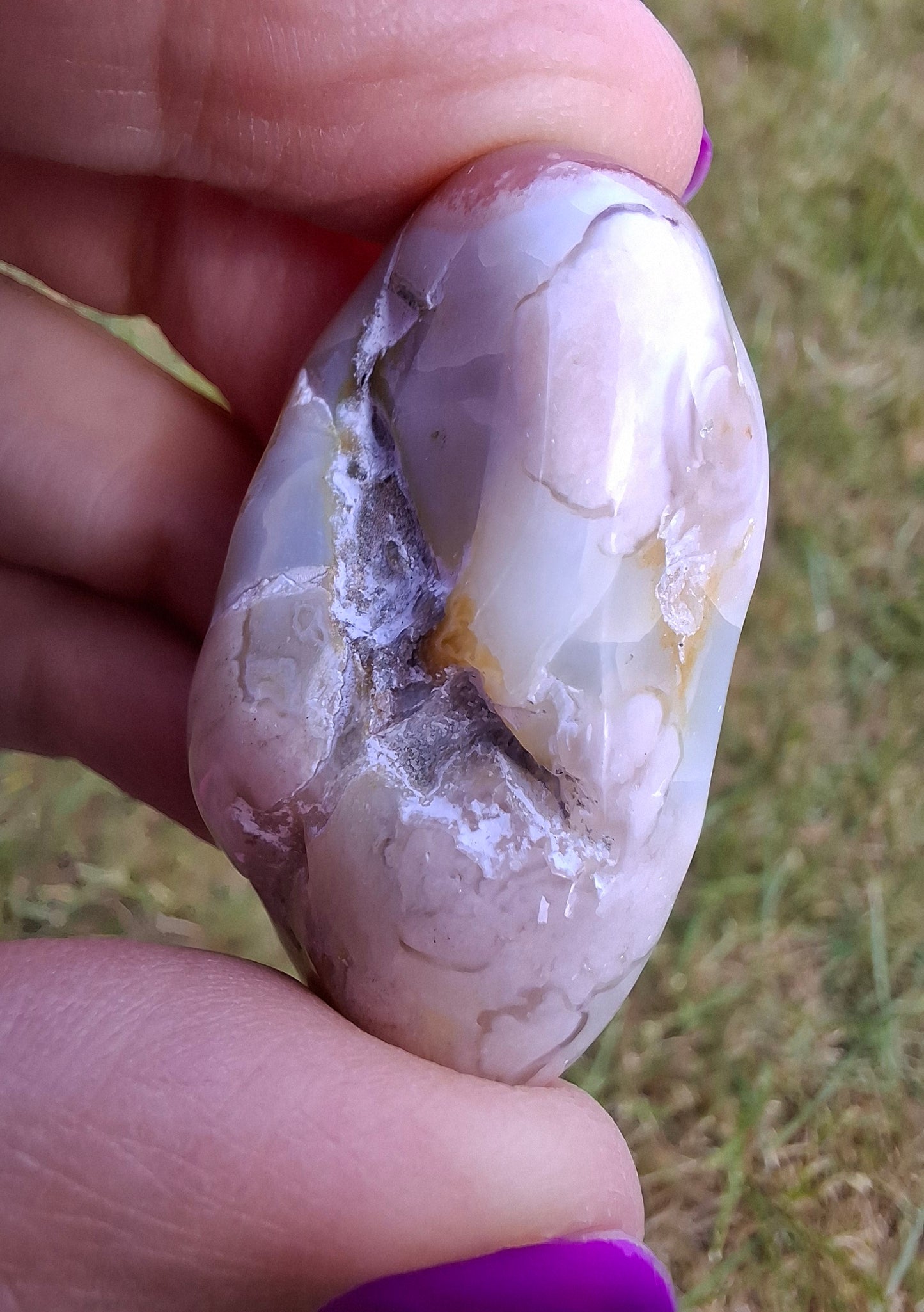 Flower Agate, Tumble Stone, Crystal (Ref: T69)