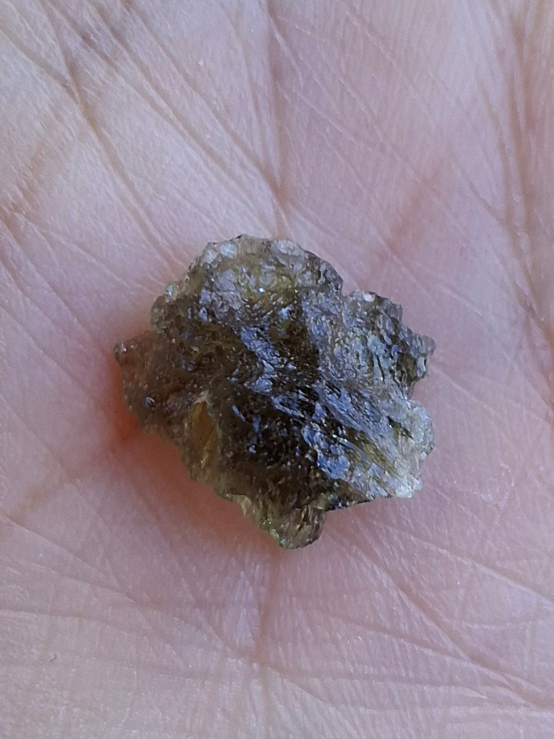 Moldavite Piece, 0.62g, Tektite (Ref: 1455)