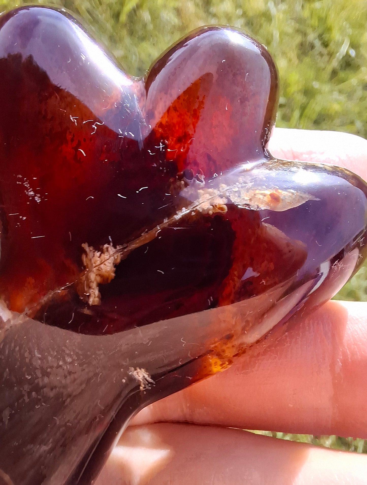 Red Amber Angel, 26.36g, carving, Fossil (Ref: AA1)