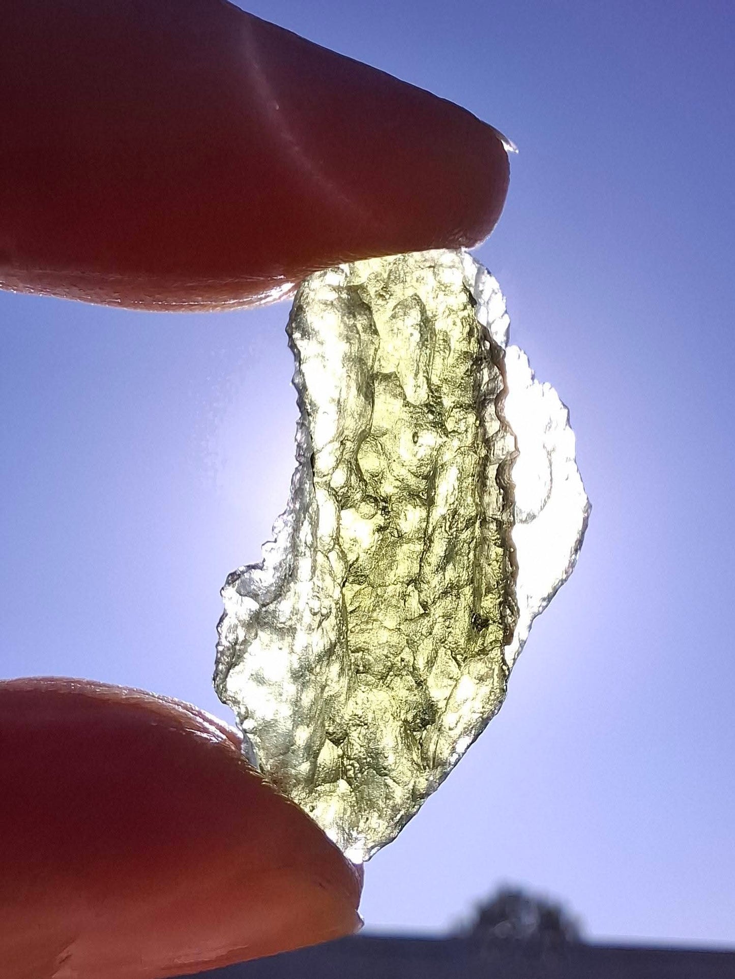 Moldavite Piece, MAROUSKOVO POLE, 2.91g, Tektite (Ref: 1359)