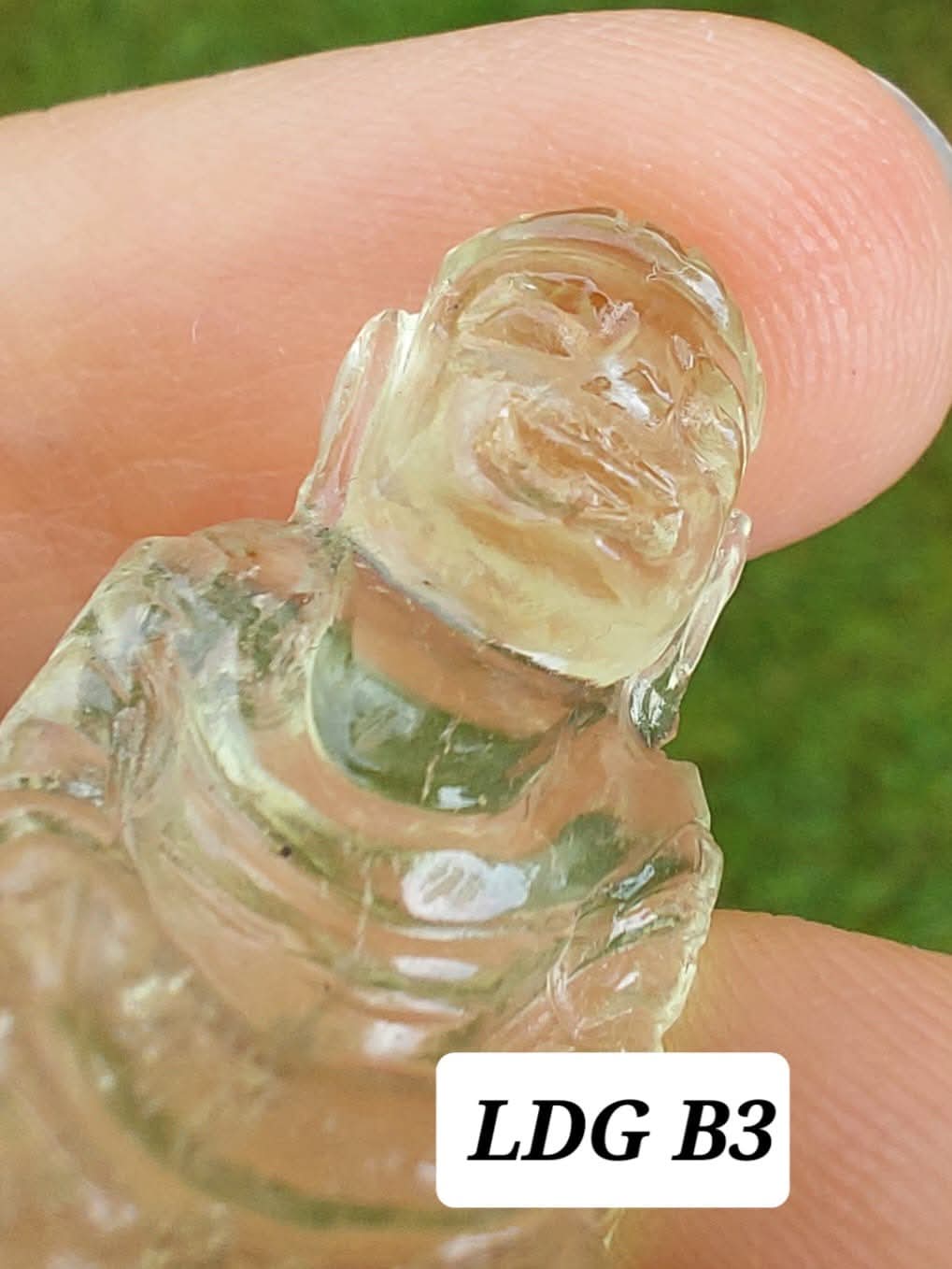 Libyan Desert Glass BUDDHA Carving, 6.80g, Tektite (Ref: LDG B3)
