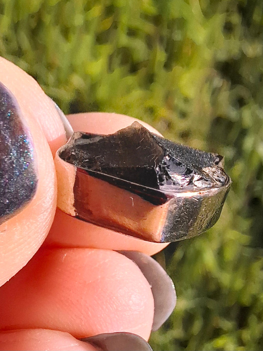 Moldavite Pendant, 925 Silver, Tektite (Ref: P2)