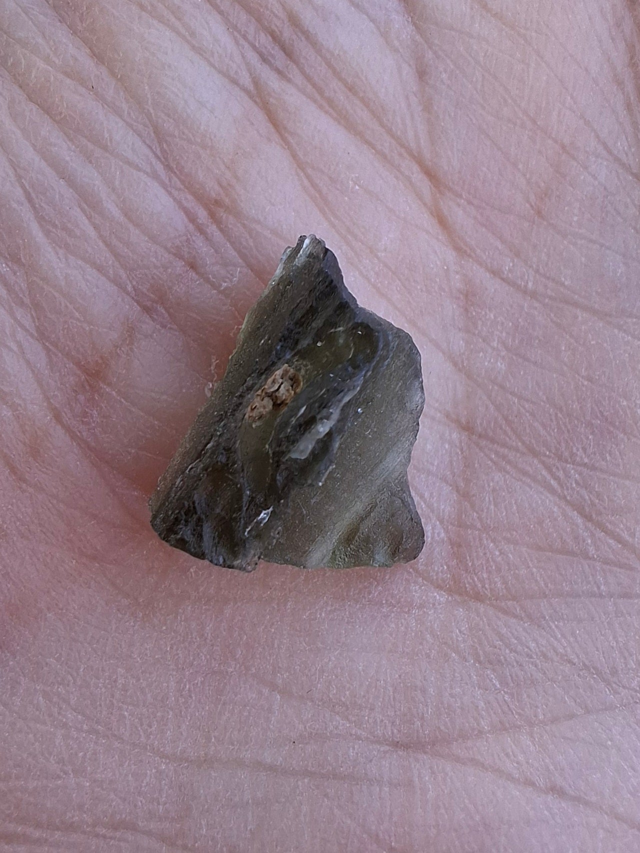 Moldavite Piece, 0.85g, Tektite (Ref: 1396)