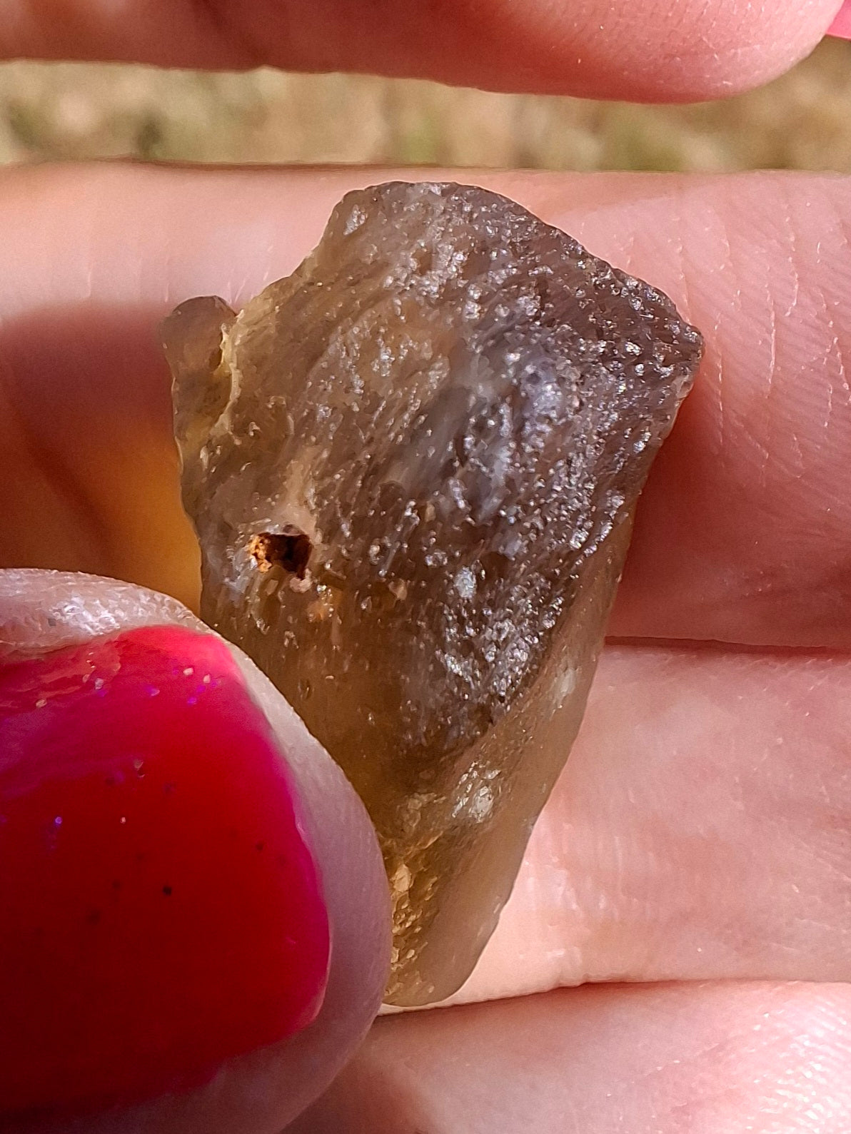 Libyan Desert Glass (darker) Piece, 7.32g, Tektite (Ref: L1369)