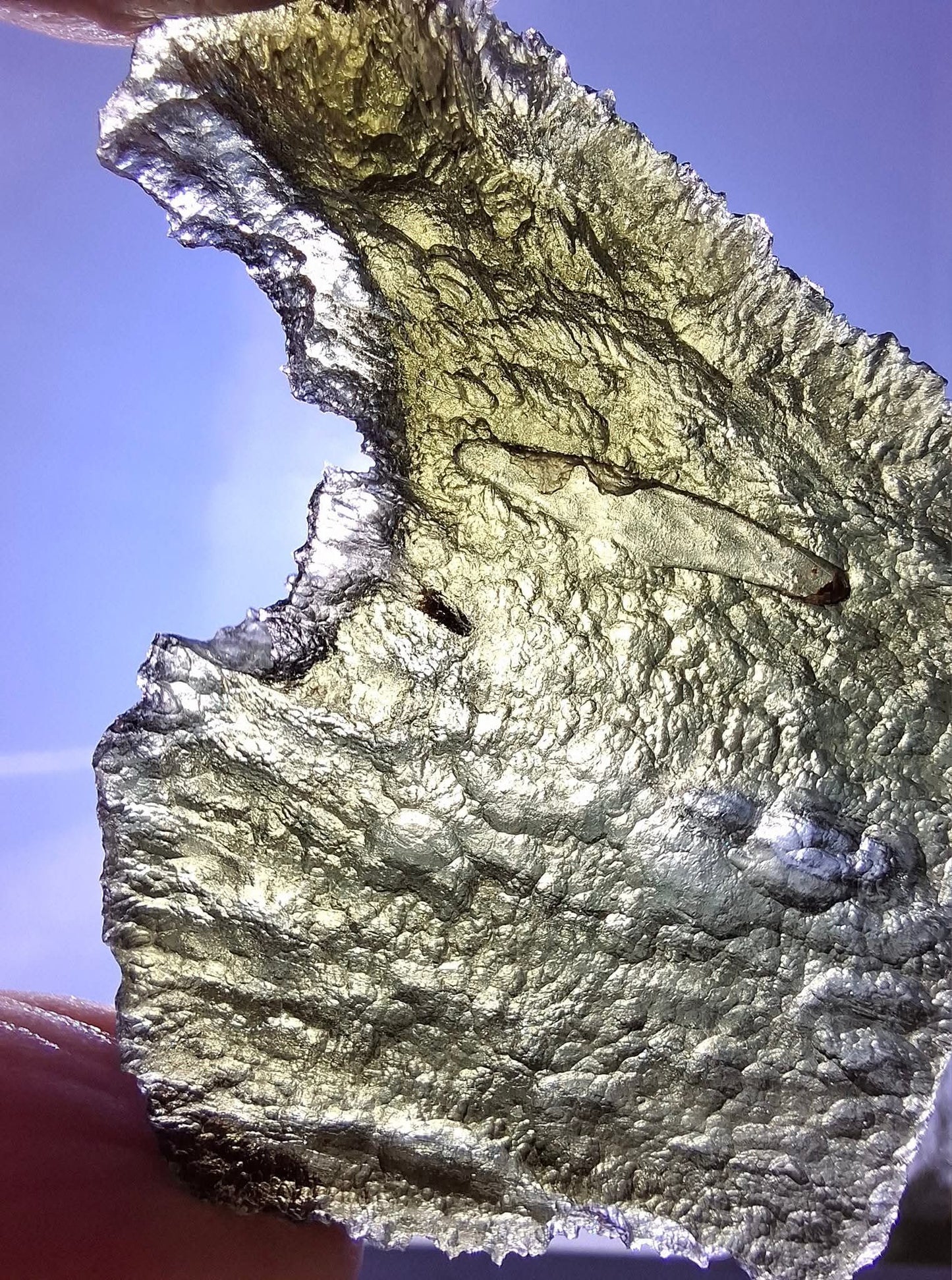 Moldavite Piece, ANGEL CHIME, CHLUM MAROUSKOVO POLE, 23.61g, Tektite (Ref: 1165)