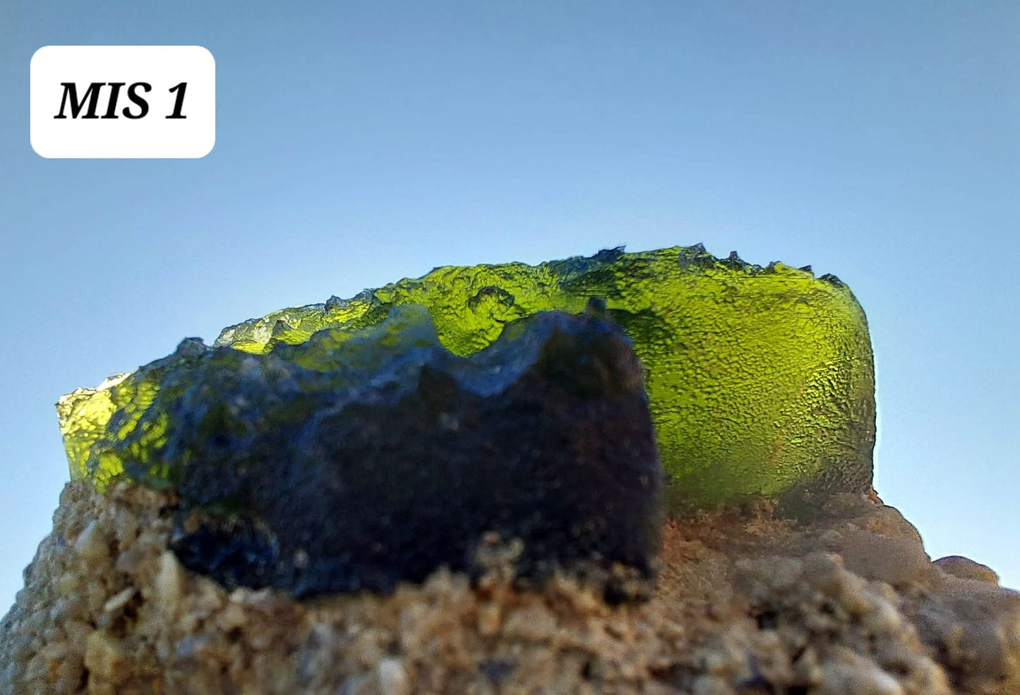 Moldavite In-Situ (in matrix), Besednice, Est-13g, Tektite (Ref: MIS1)