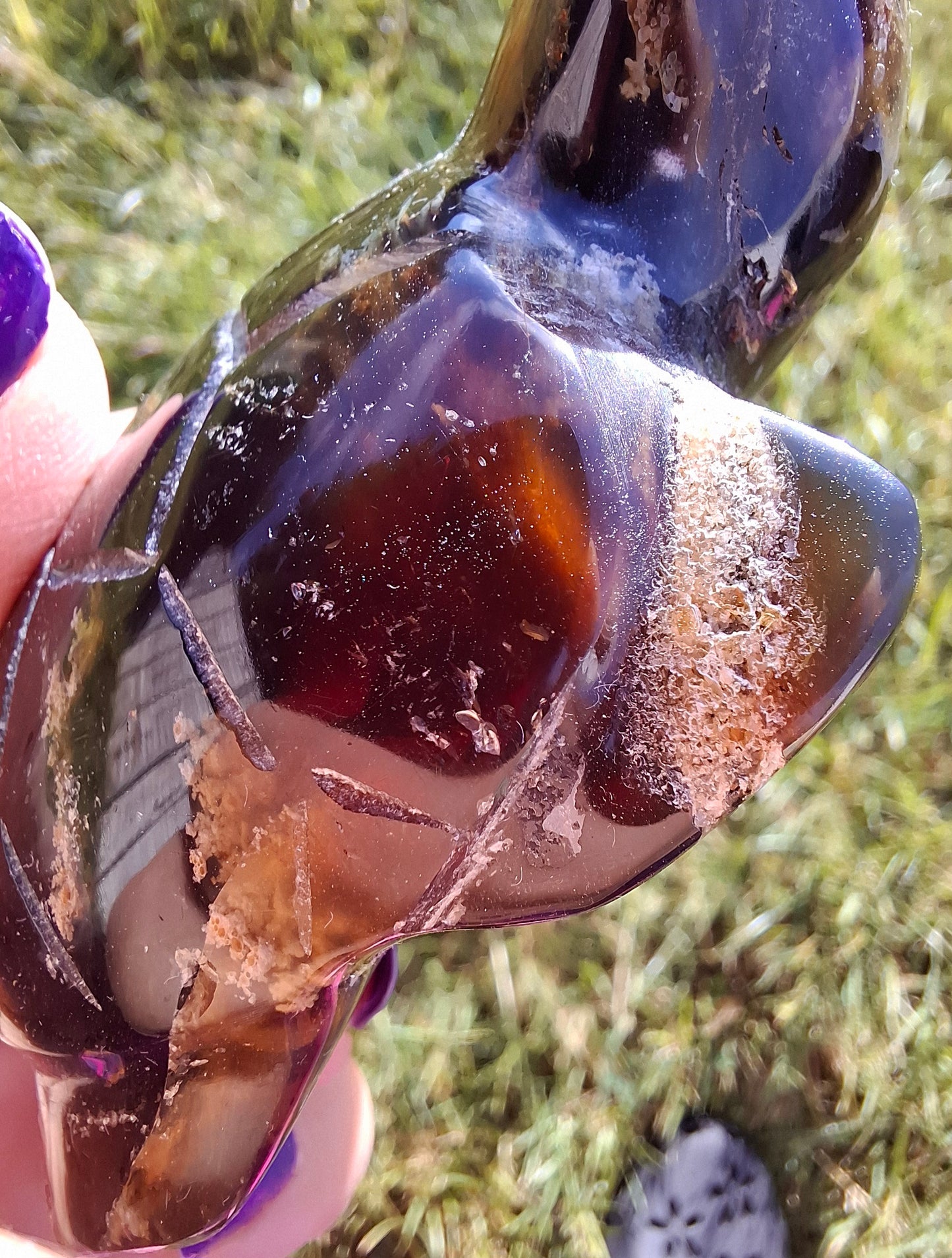 Red Amber Turtle, 56.87g, Carving, Fossil (Ref: TT2)