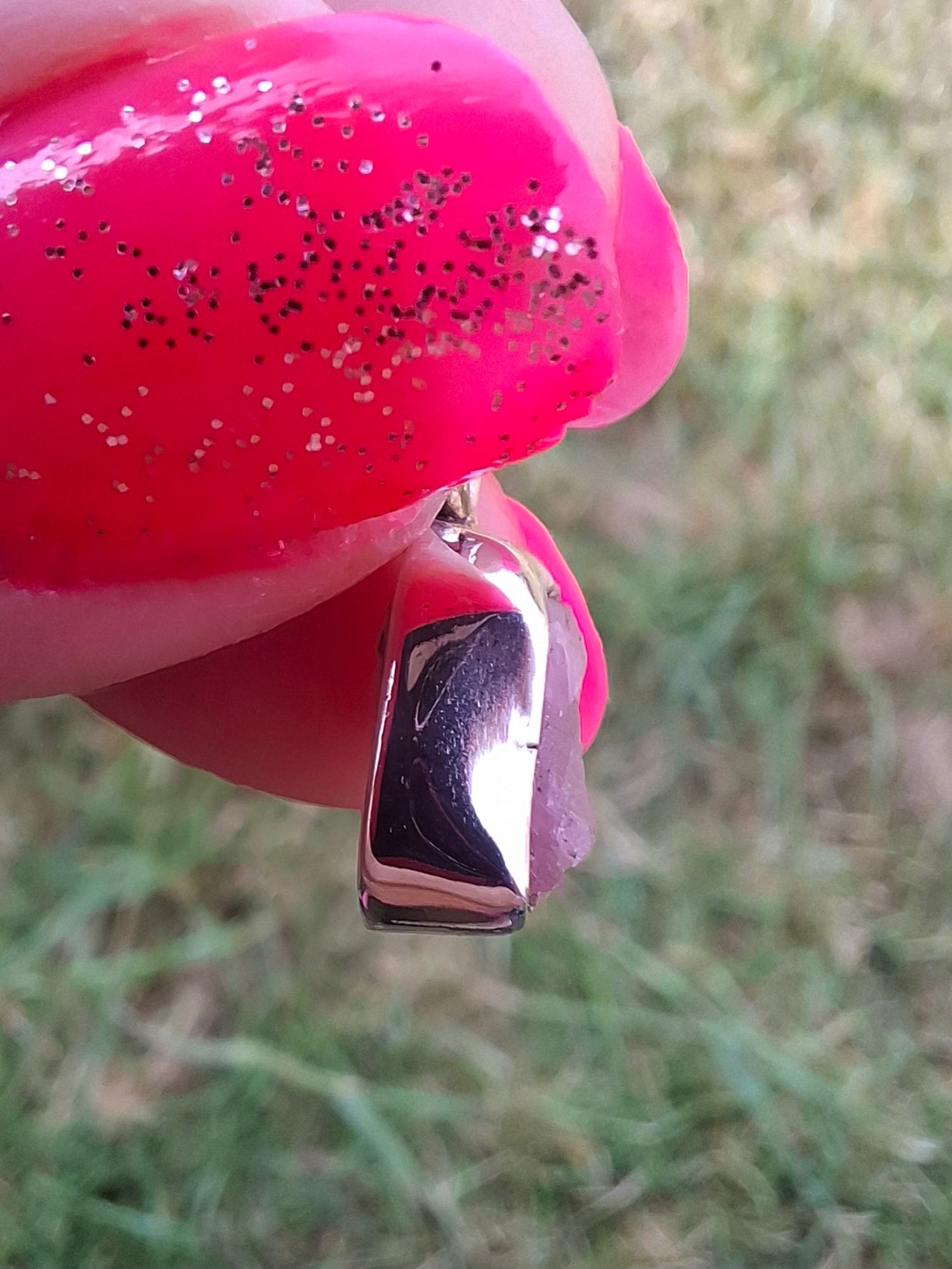 Pink Tourmaline Pendant, 925 Silver, Crystal (Ref: PT82)
