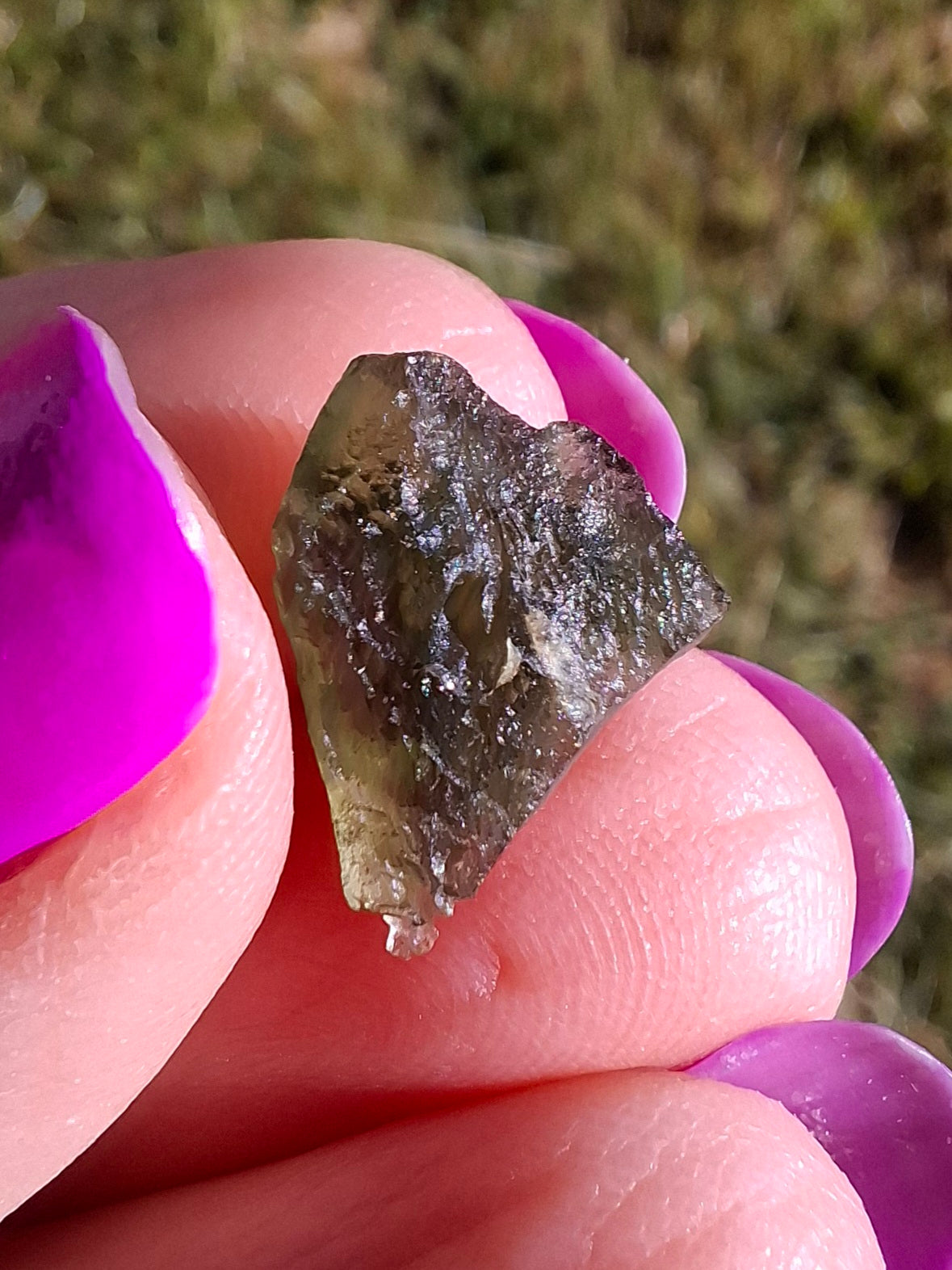 Moldavite Piece, 0.81g, Tektite (Ref: 1449)