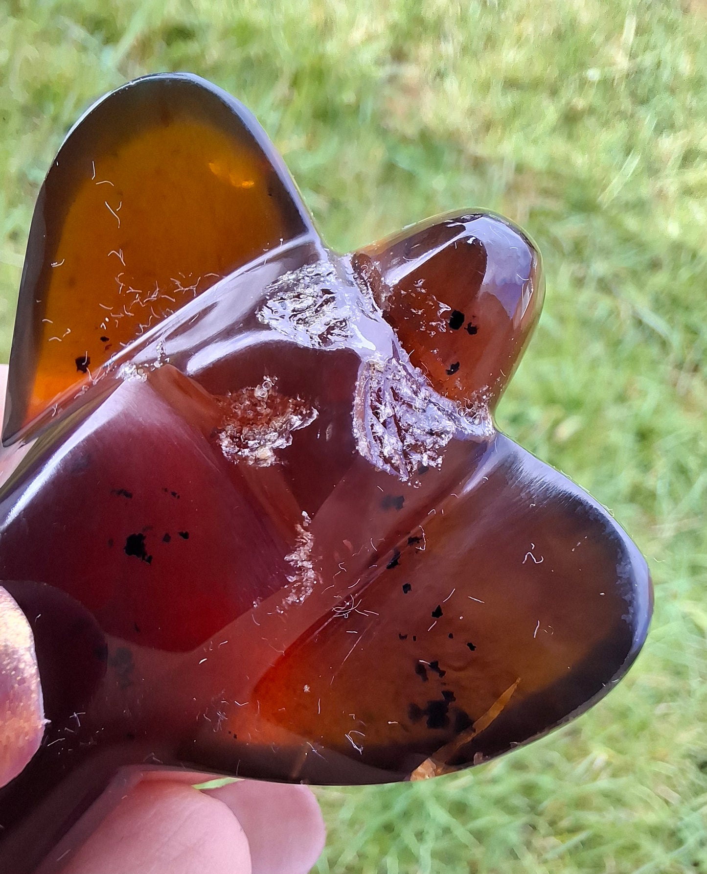 Red Amber Angel, 13.66g, Carving, Fossil (Ref: AA10)