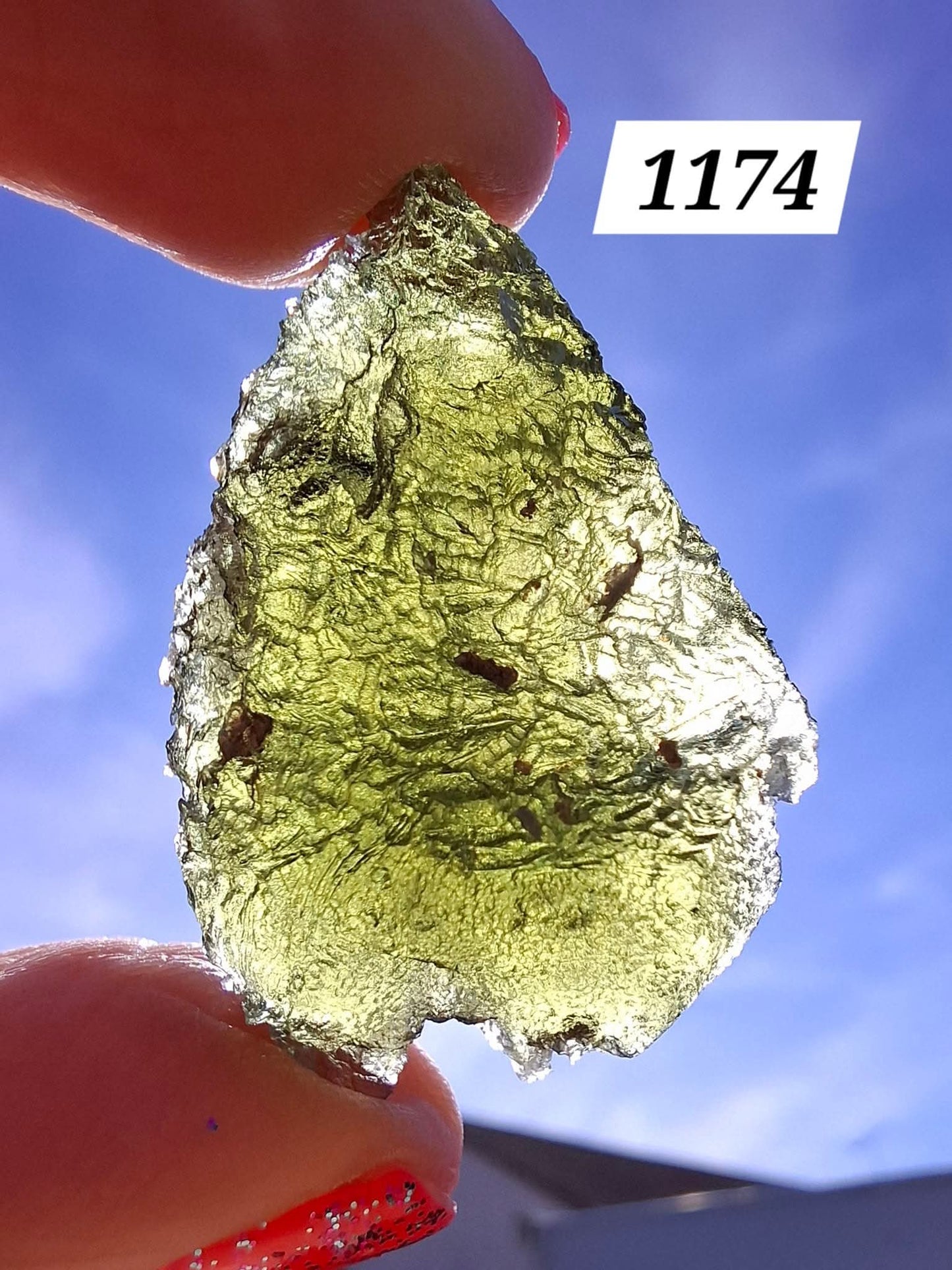 Moldavite Piece, JAKULE, 10.05g, Tektite (Ref: 1174)