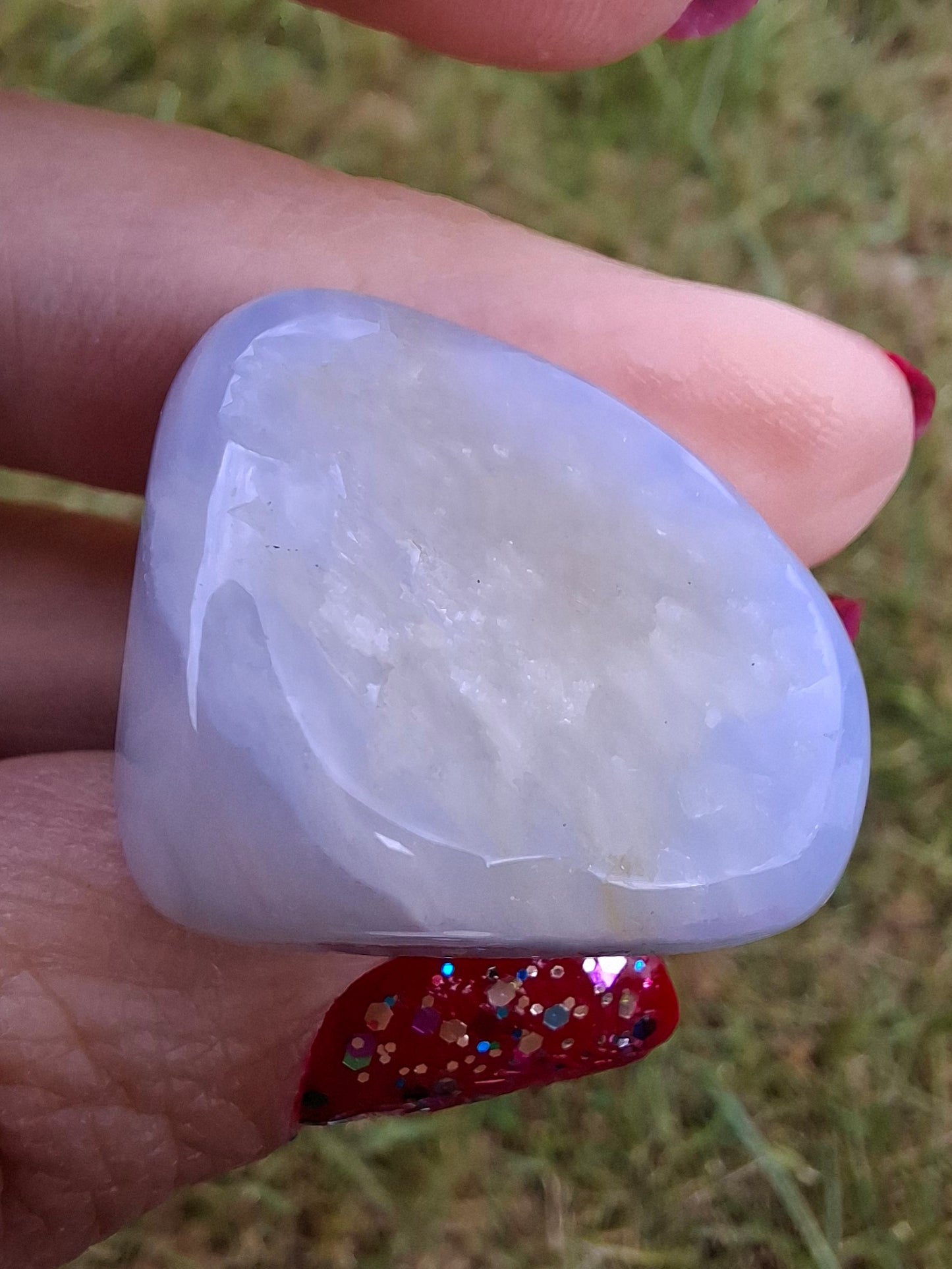 Blue Lace Agate, Tumble Stone, Crystal (Ref: T144)