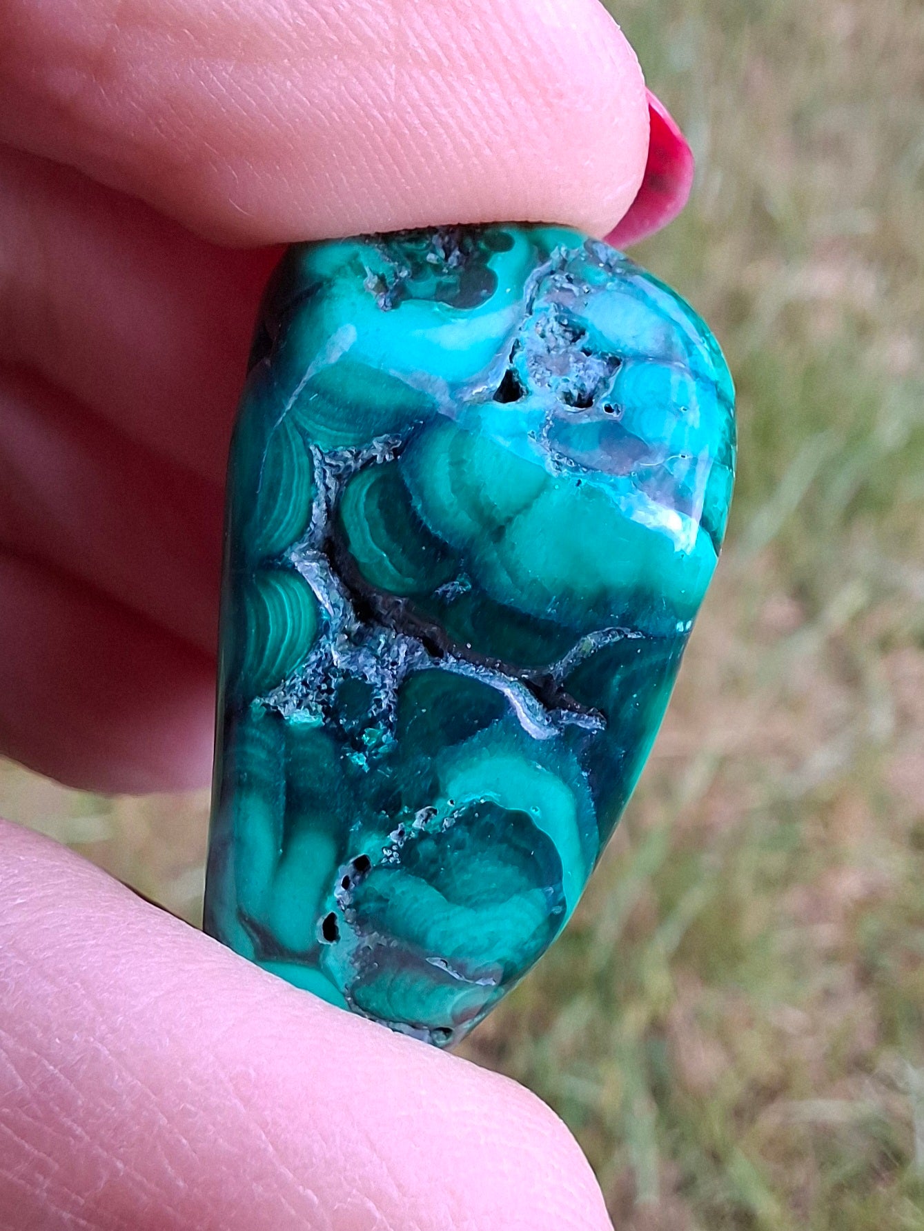 Malachite, Tumble Stone, Crystal (Ref: T157)