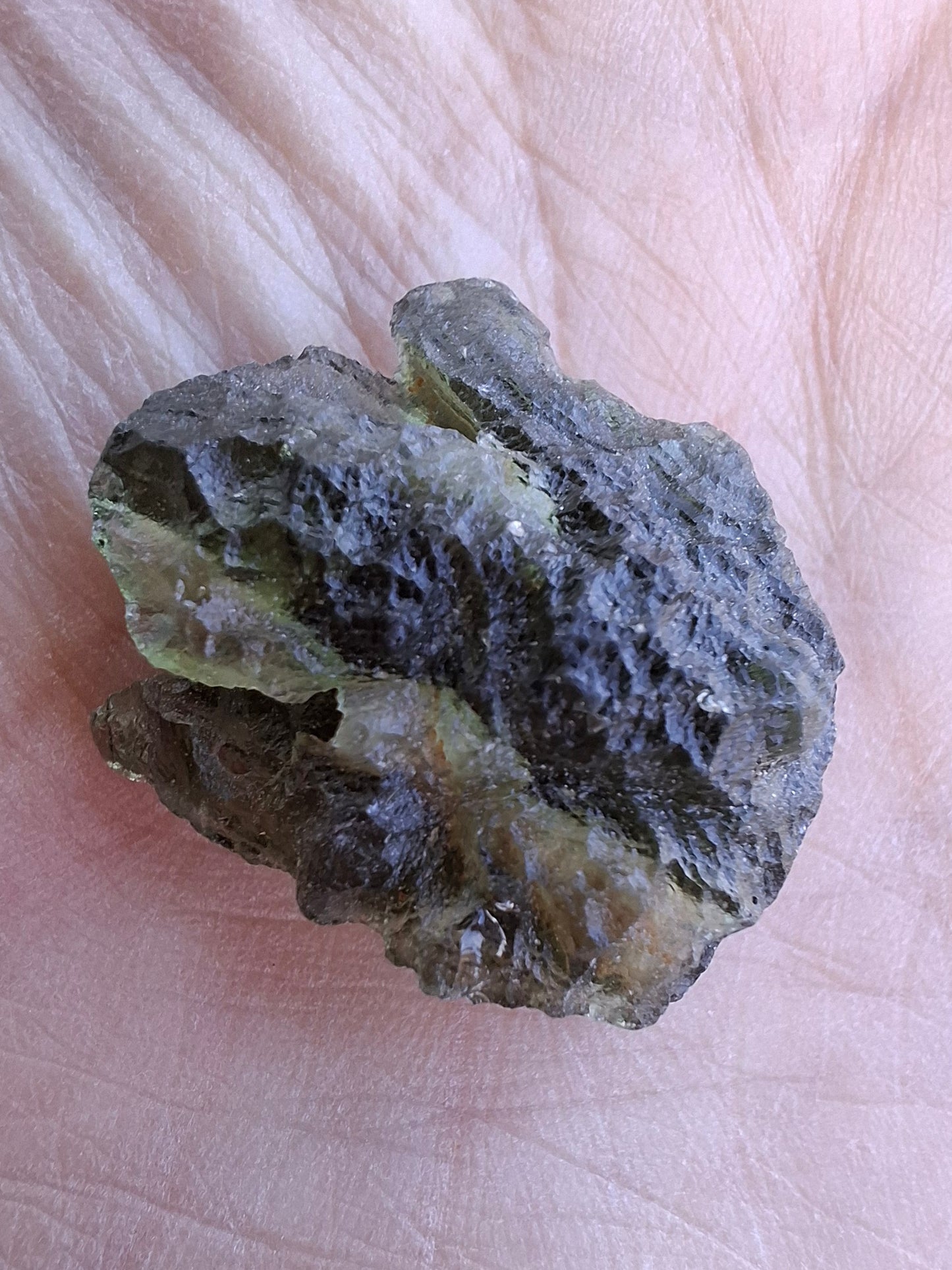 Moldavite Piece, NESMEN, 6.92g, Tektite (Ref: 1375)