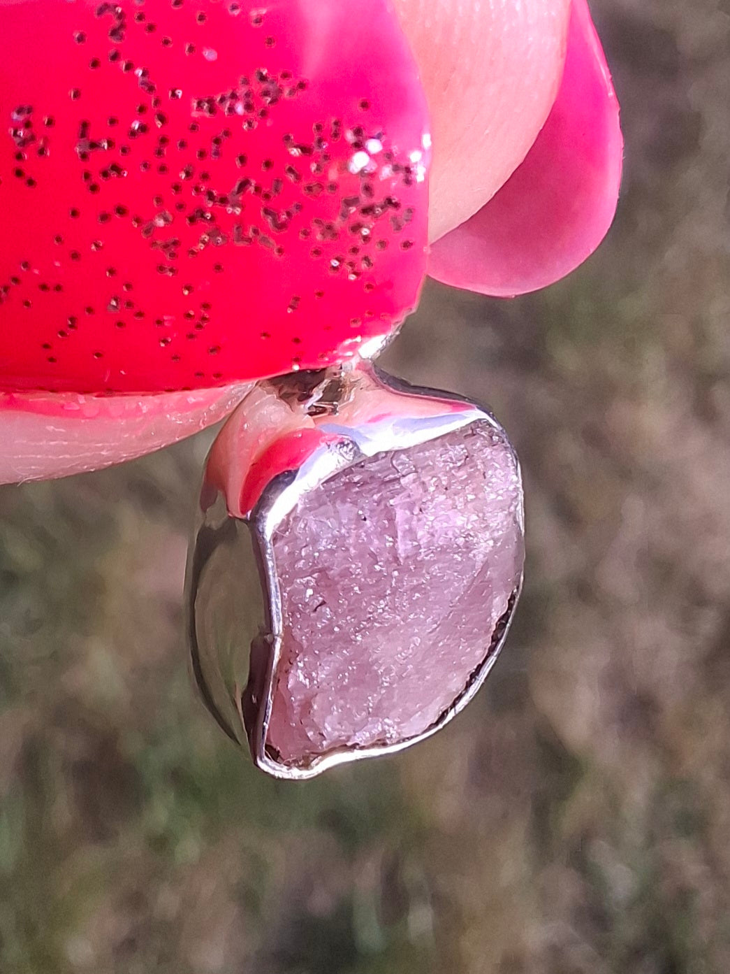 Pink Tourmaline Pendant, 925 Silver, Crystal (Ref: PT82)