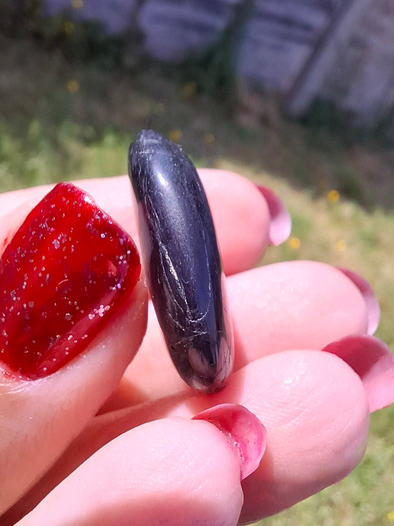 Black Tourmaline, Tumble Stone, Crystal (Ref: T218)
