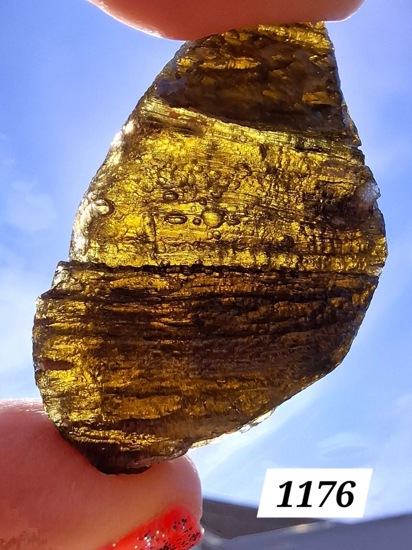 Moldavite Piece, JAKULE, 11.41g, Tektite (Ref: 1176)