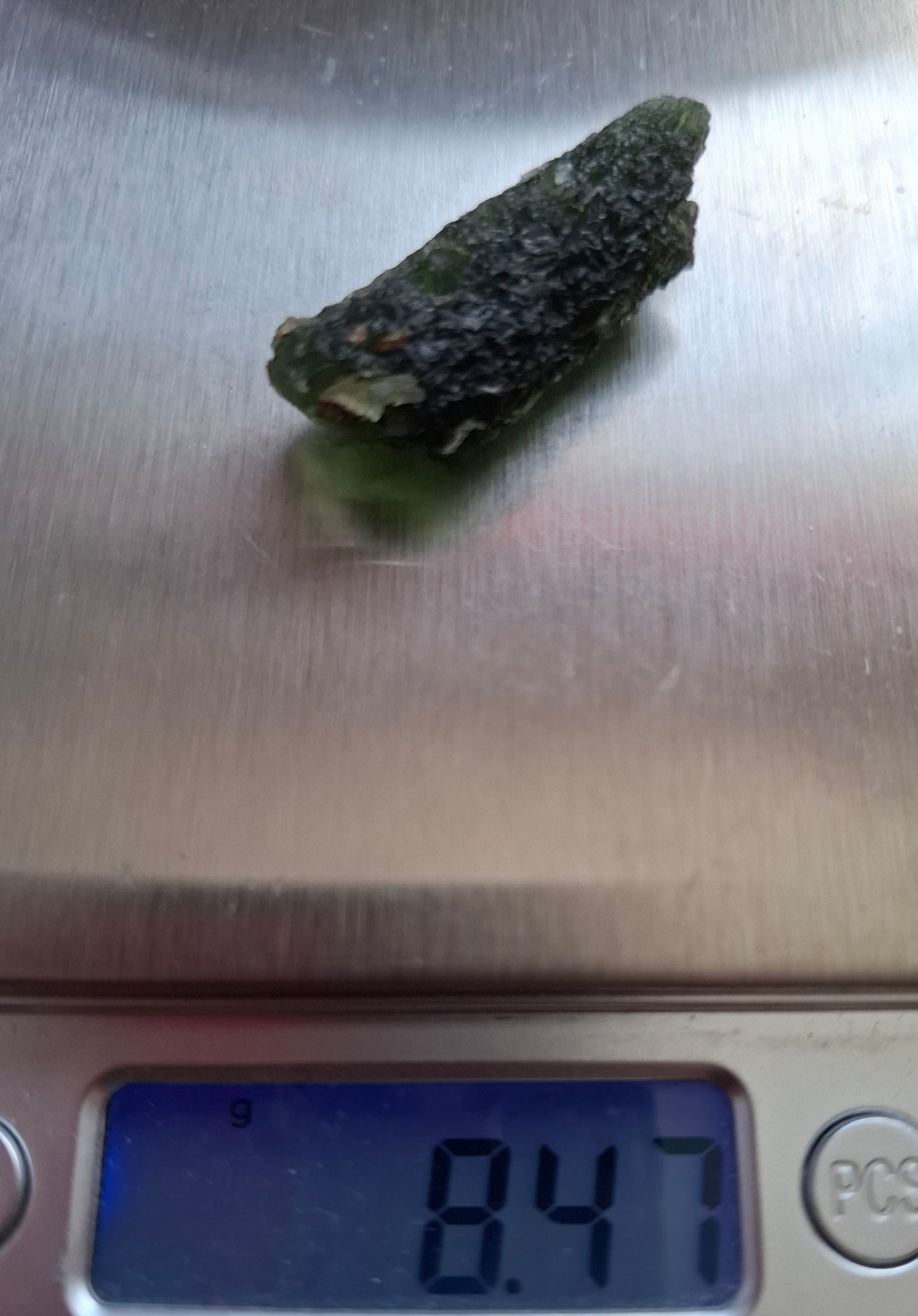 Moldavite Piece, NESMEN, 8.47g, Tektite (Ref: 1372)