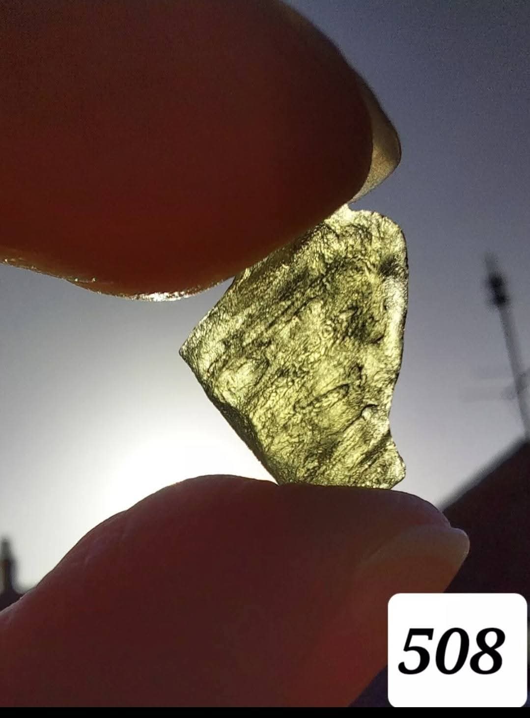 Moldavite Piece, 0.72g, Tektite (Ref: 508)