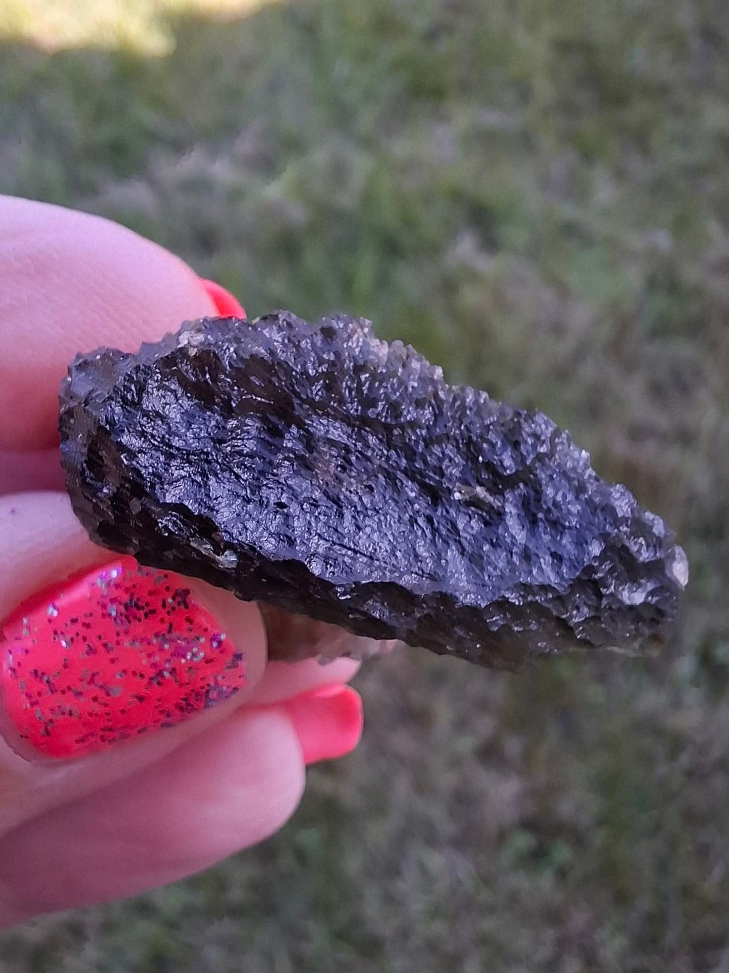 Moldavite Piece, CHLUM, 9.87g, Tektite (Ref: 1168)