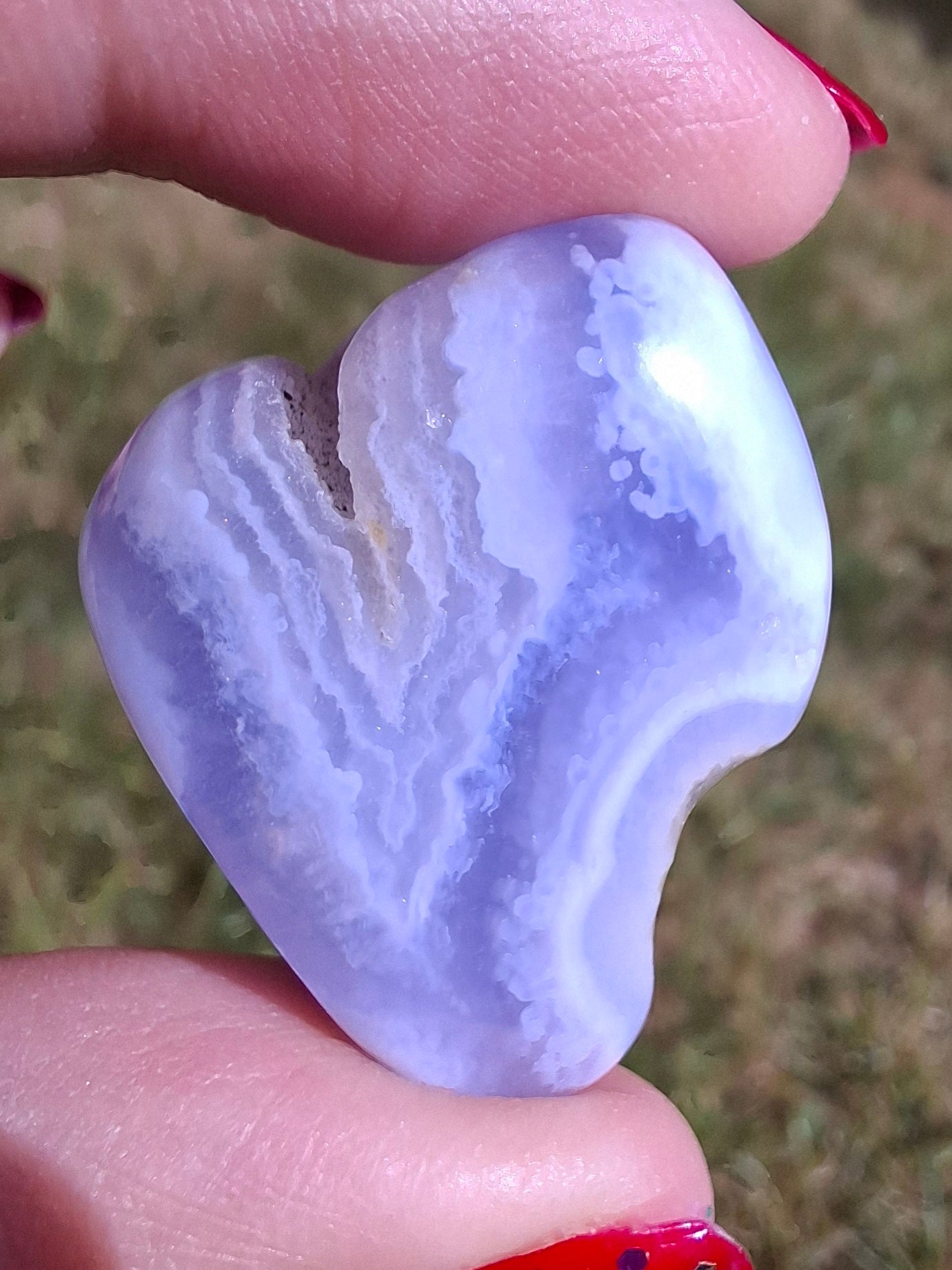 Blue Lace Agate, Tumble Stone, Crystal (Ref: T141)