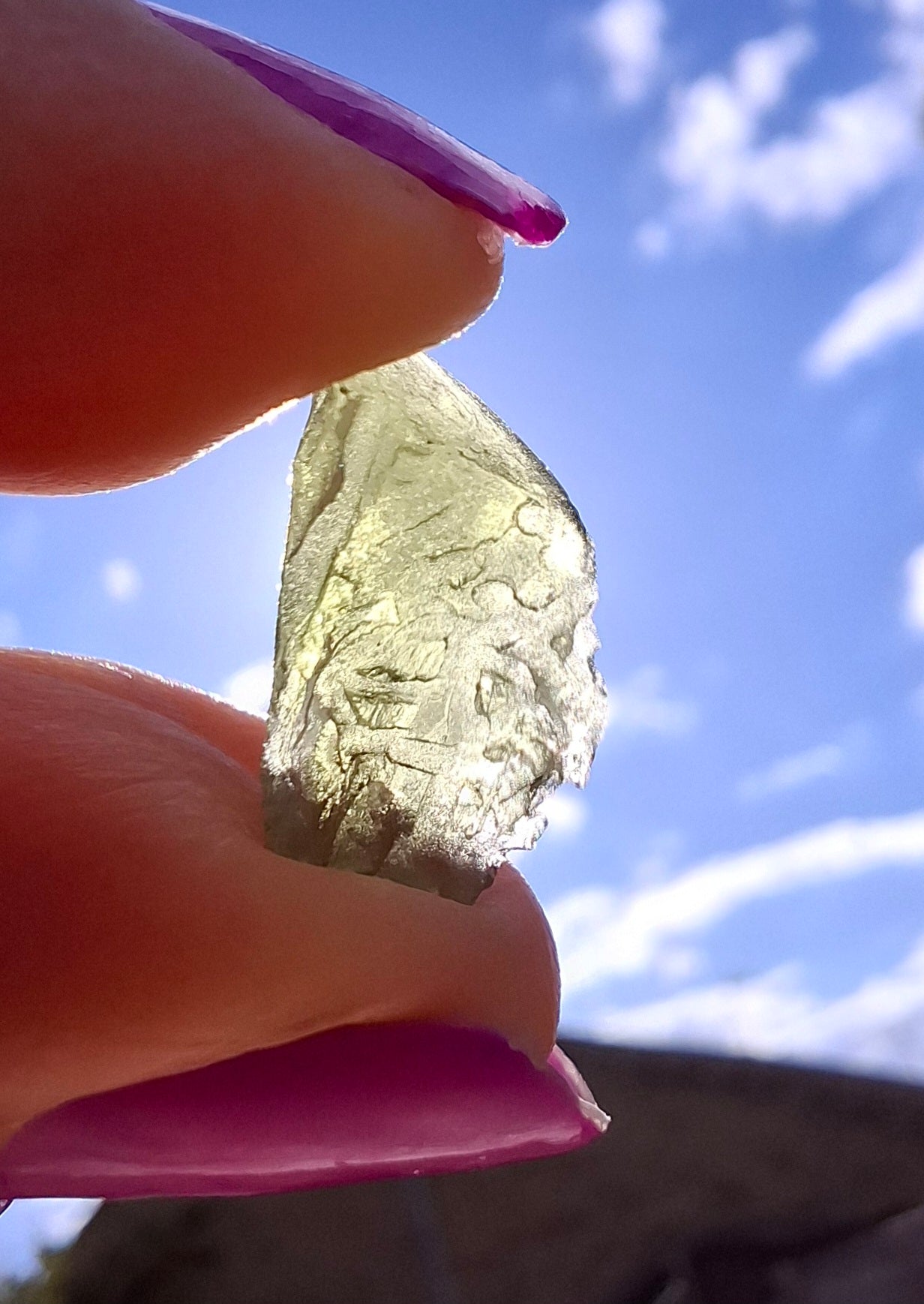 Moldavite Piece, 0.79g, Tektite (Ref: 1441)