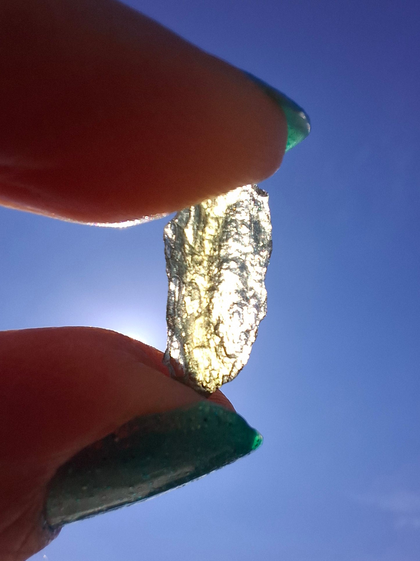 Moldavite Piece, 0.44g, Tektite (Ref: 1420)
