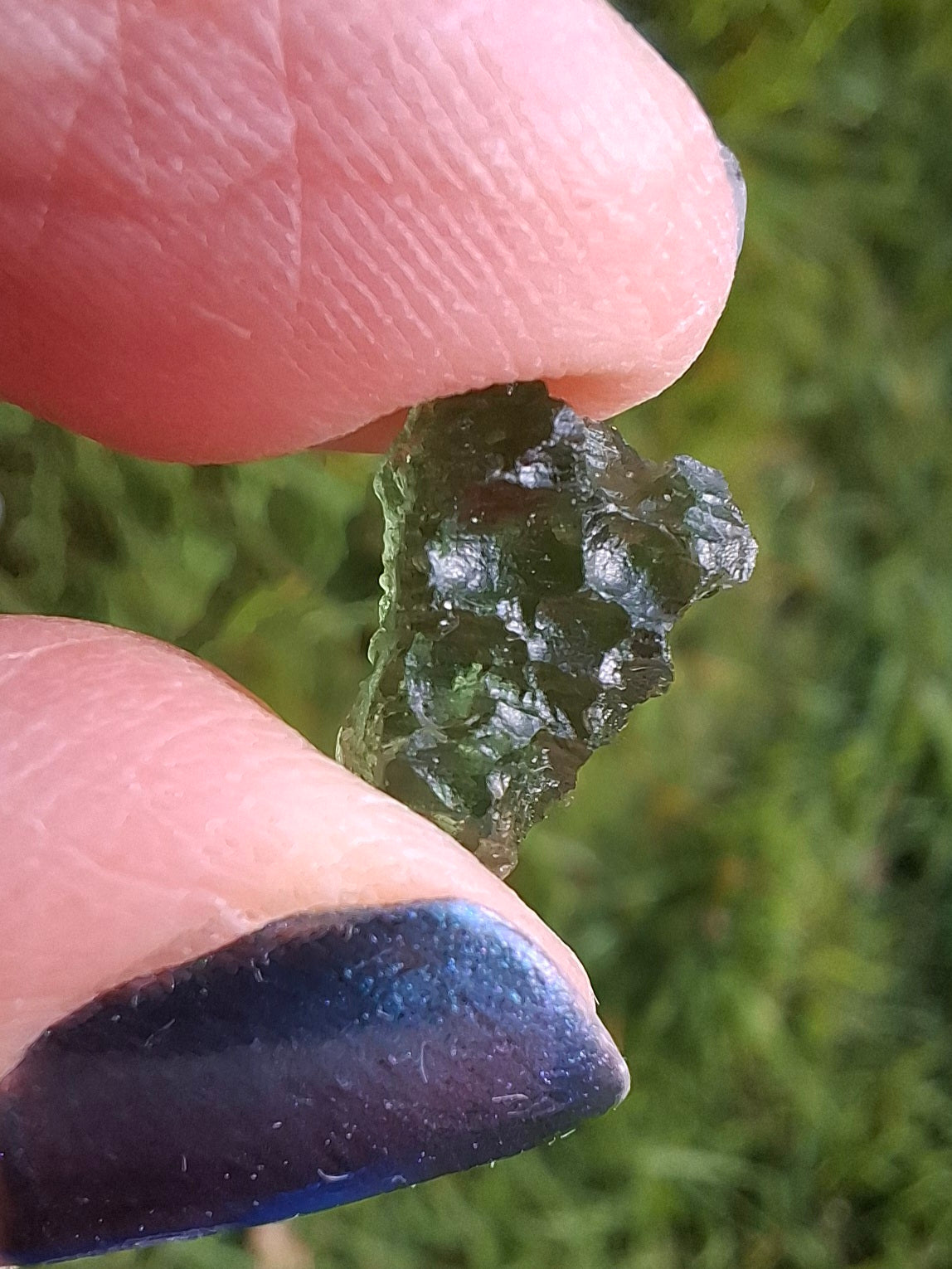 Moldavite Piece, 0.60g, Tektite (Ref: 1385)