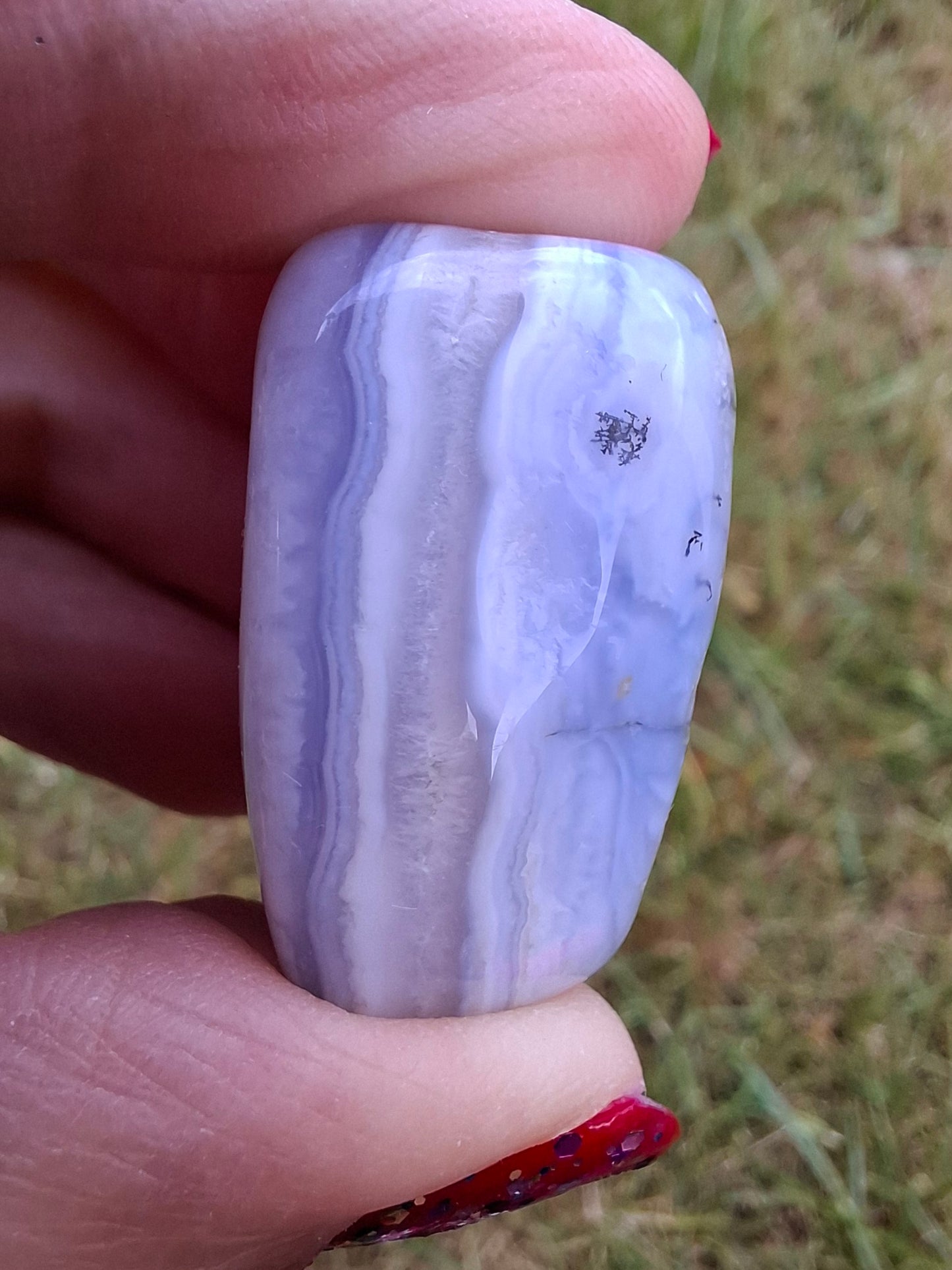 Blue Lace Agate, Tumble Stone, Crystal (Ref: T142)