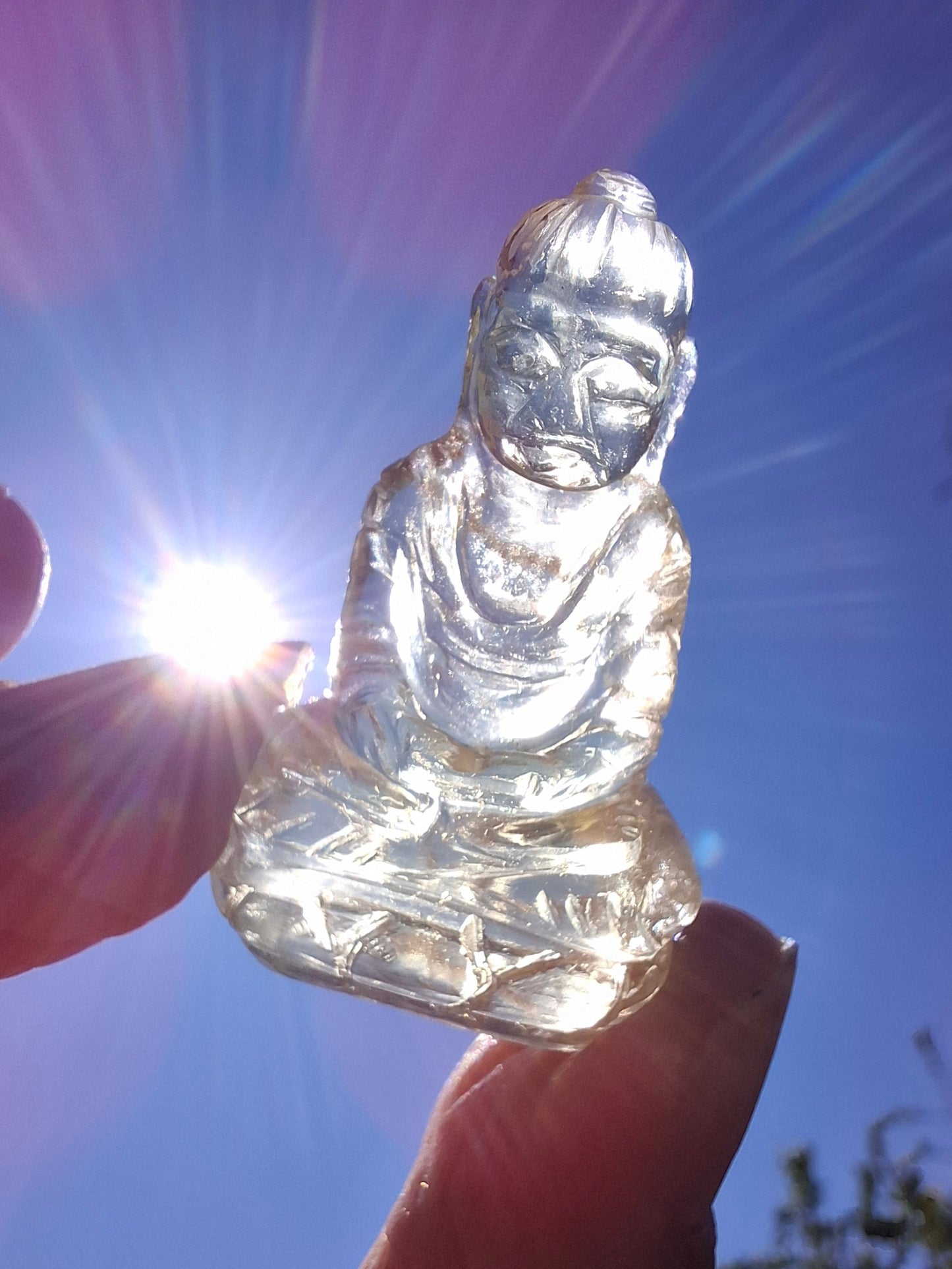 Libyan Desert Glass BUDDHA carving, 7.26g, Tektite (Ref: LDG B1)