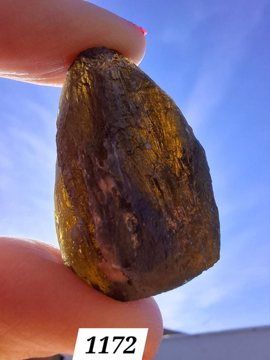 Moldavite Piece, JAKULE, 18.55g, Tektite (Ref: 1172)