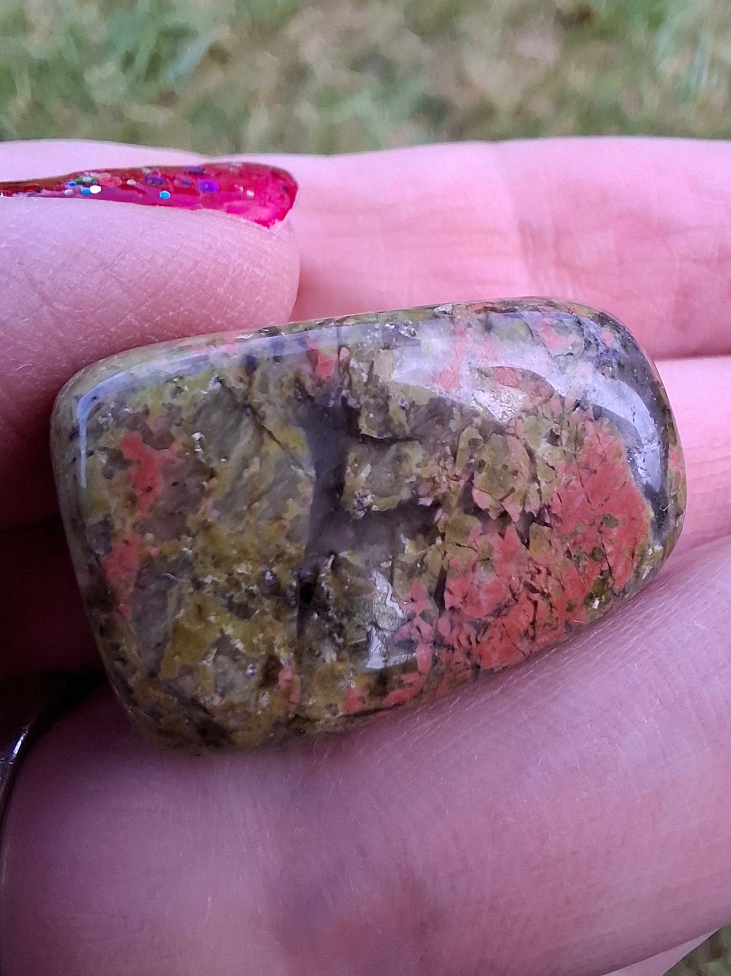 Unakite, Tumble Stone, Crystal (Ref: T183)