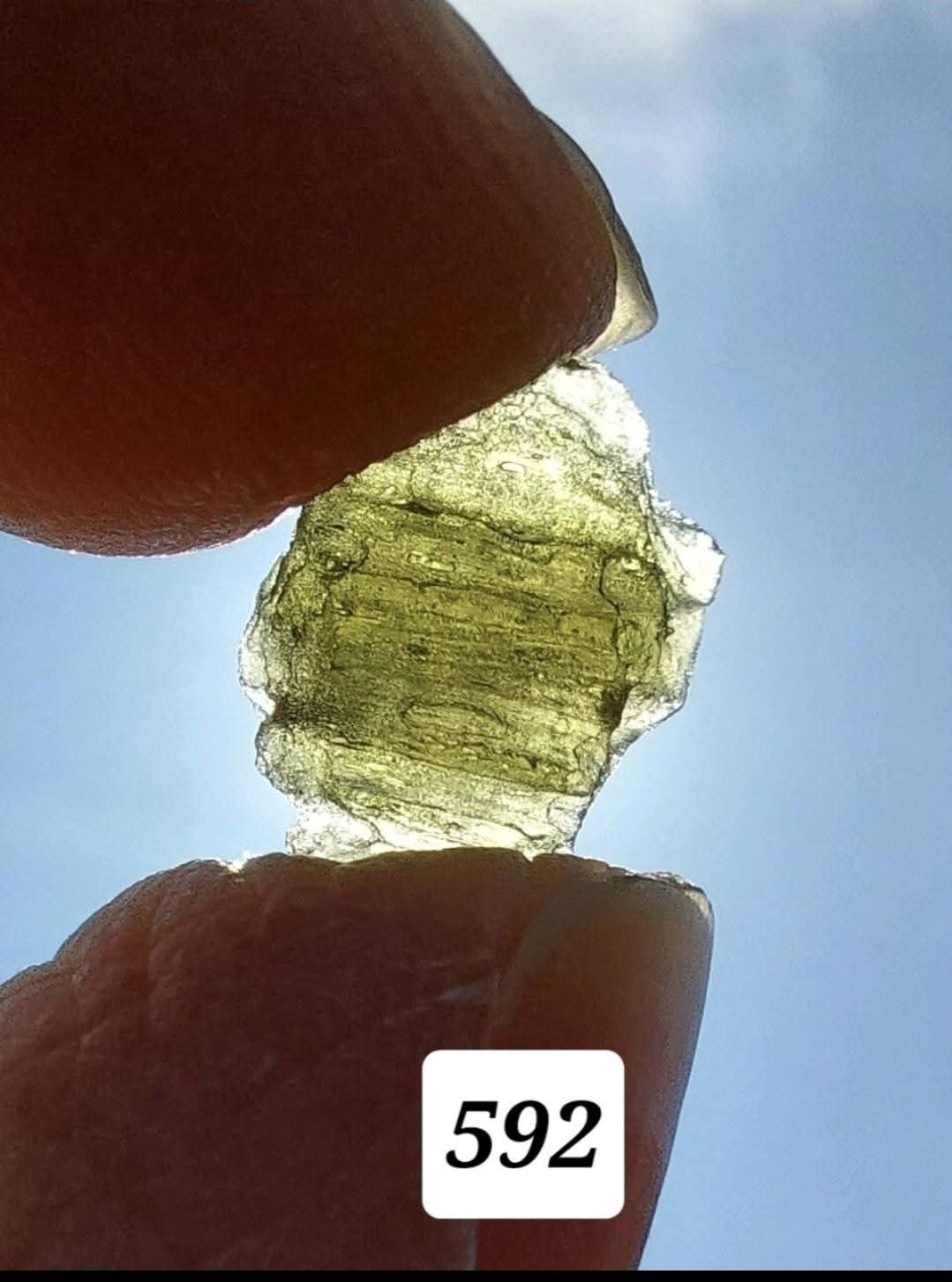 Moldavite Piece, 0.57g, Tektite (Ref: 592)