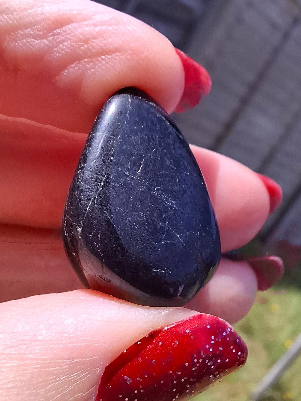 Black Tourmaline, Tumble Stone, Crystal (Ref: T224)