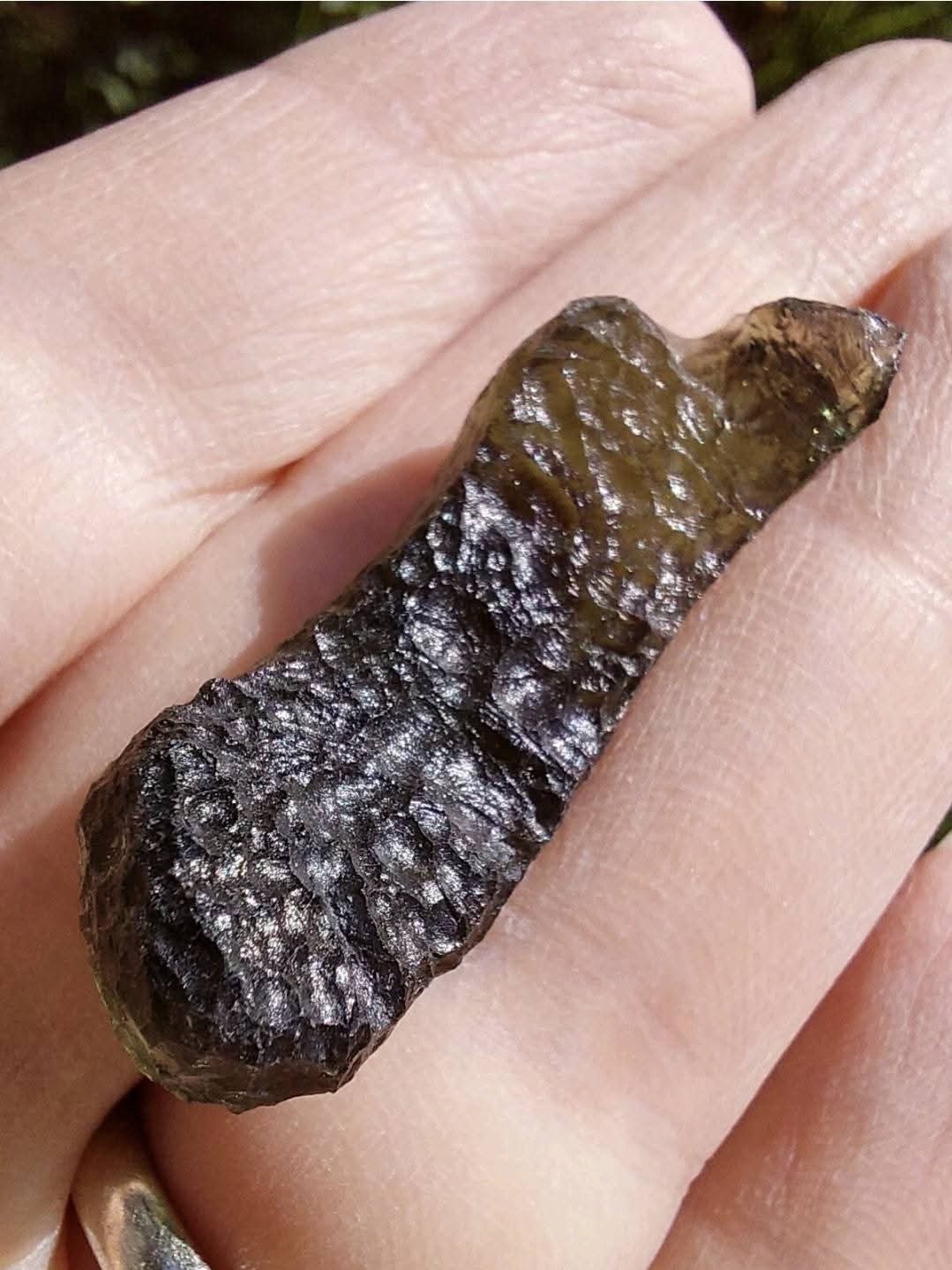 Moldavite Piece, NESMEN, 5.24g, Tektite (Ref: 1049)