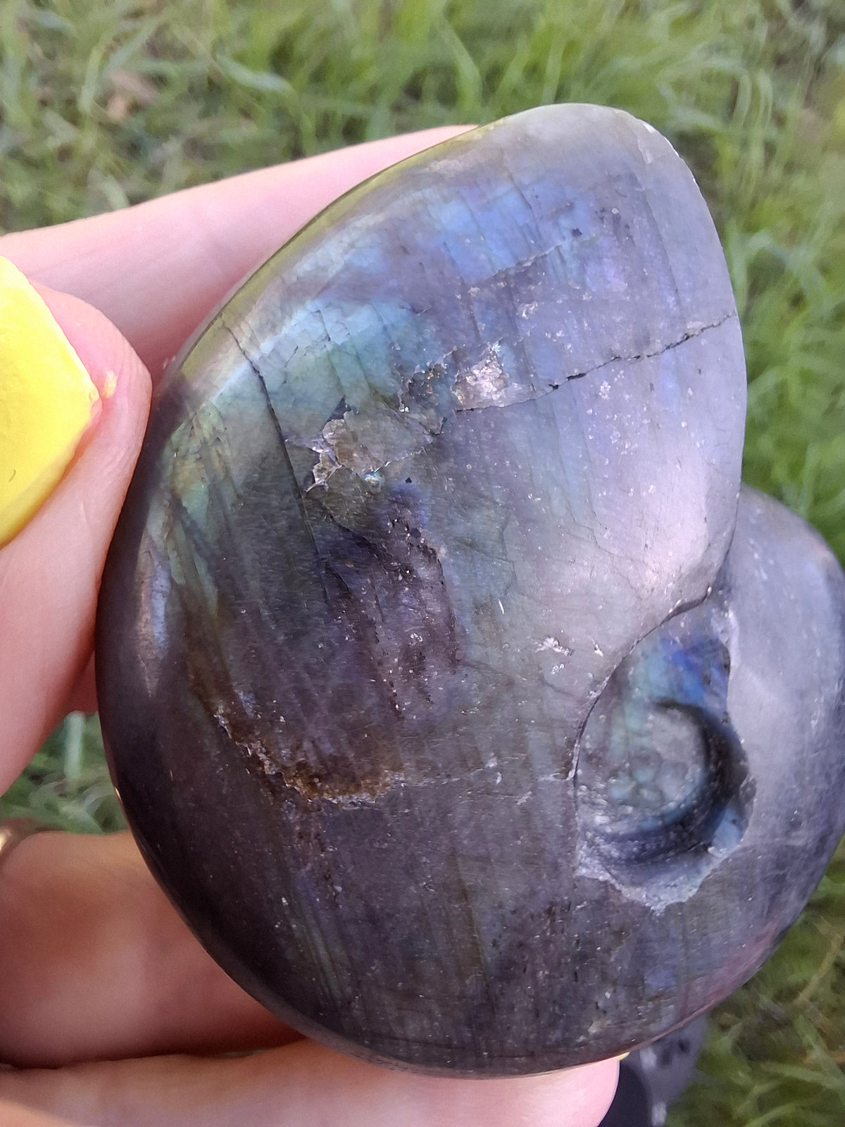 Labradorite Ammonite Carving, 111.66g, Crystal (Ref: laba3)