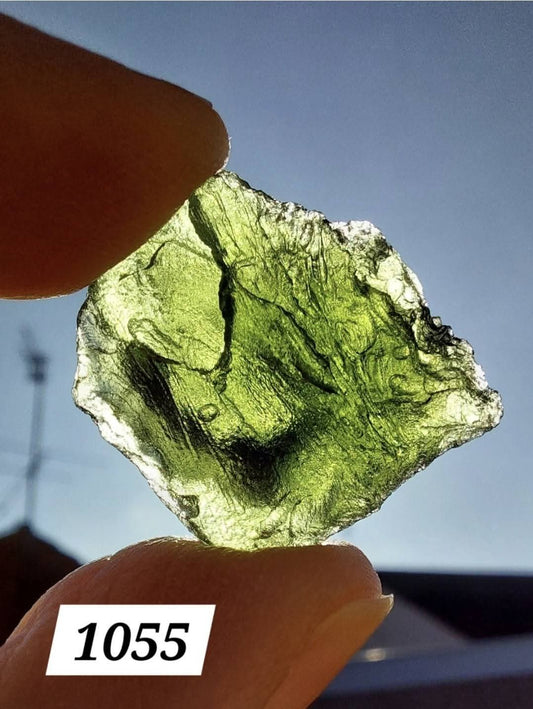 Moldavite Piece, NESMEN, 5.36g, Tektite (Ref: 1055)