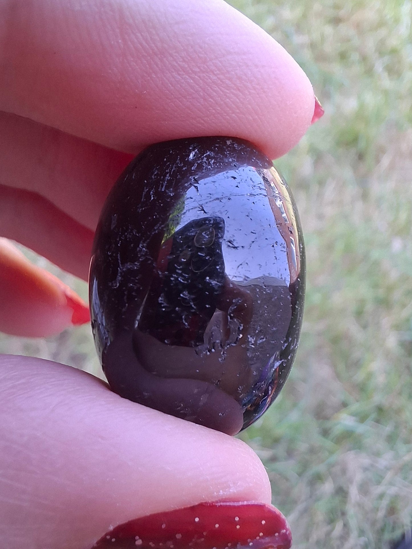 Black Tourmaline, Tumble Stone, Crystal (Ref: T217)