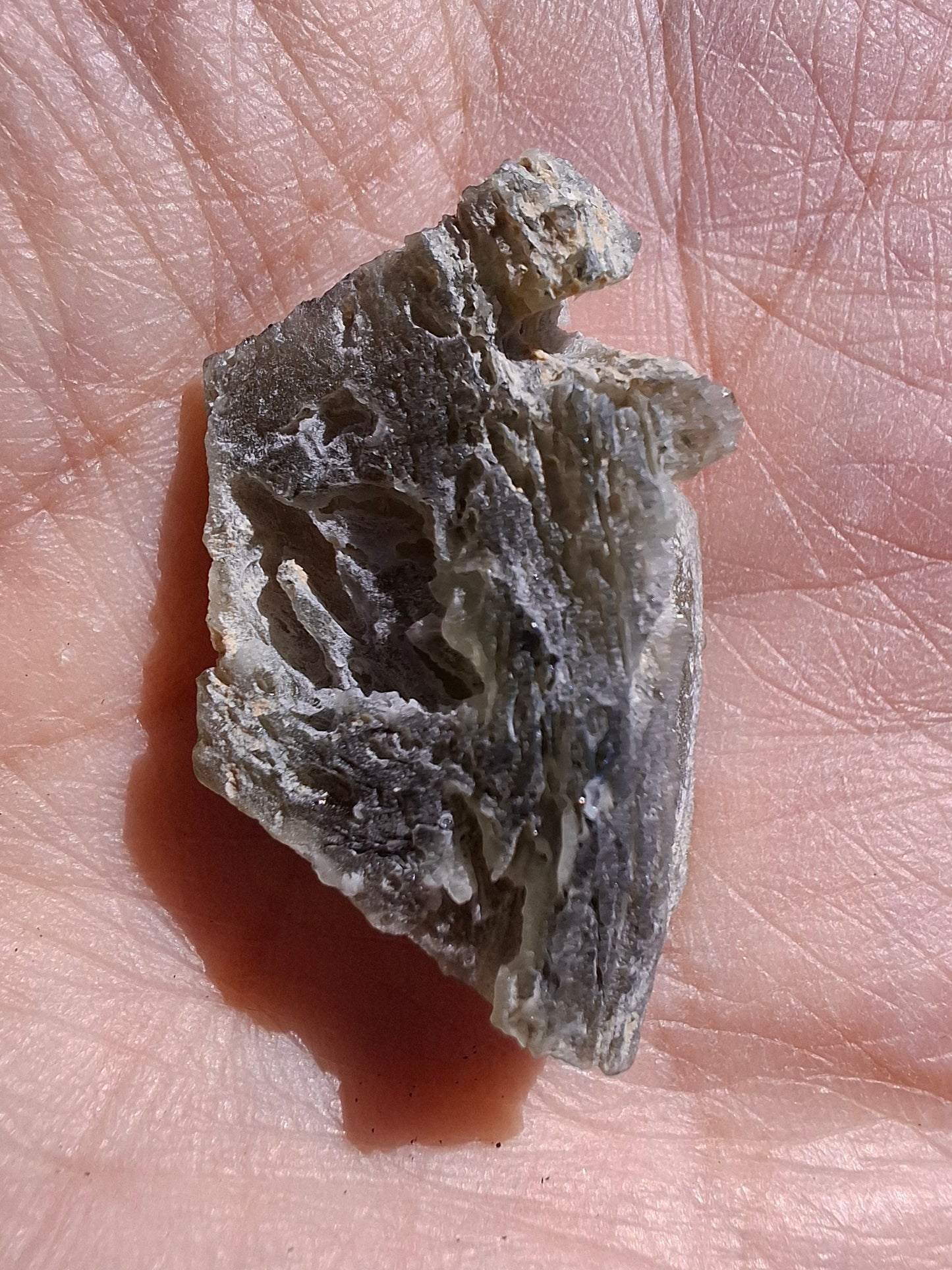 Moldavite Piece, SNOWFLAKE, FROSTED, BARTOCHOV, 3.47g, Tektite (Ref: 1368)