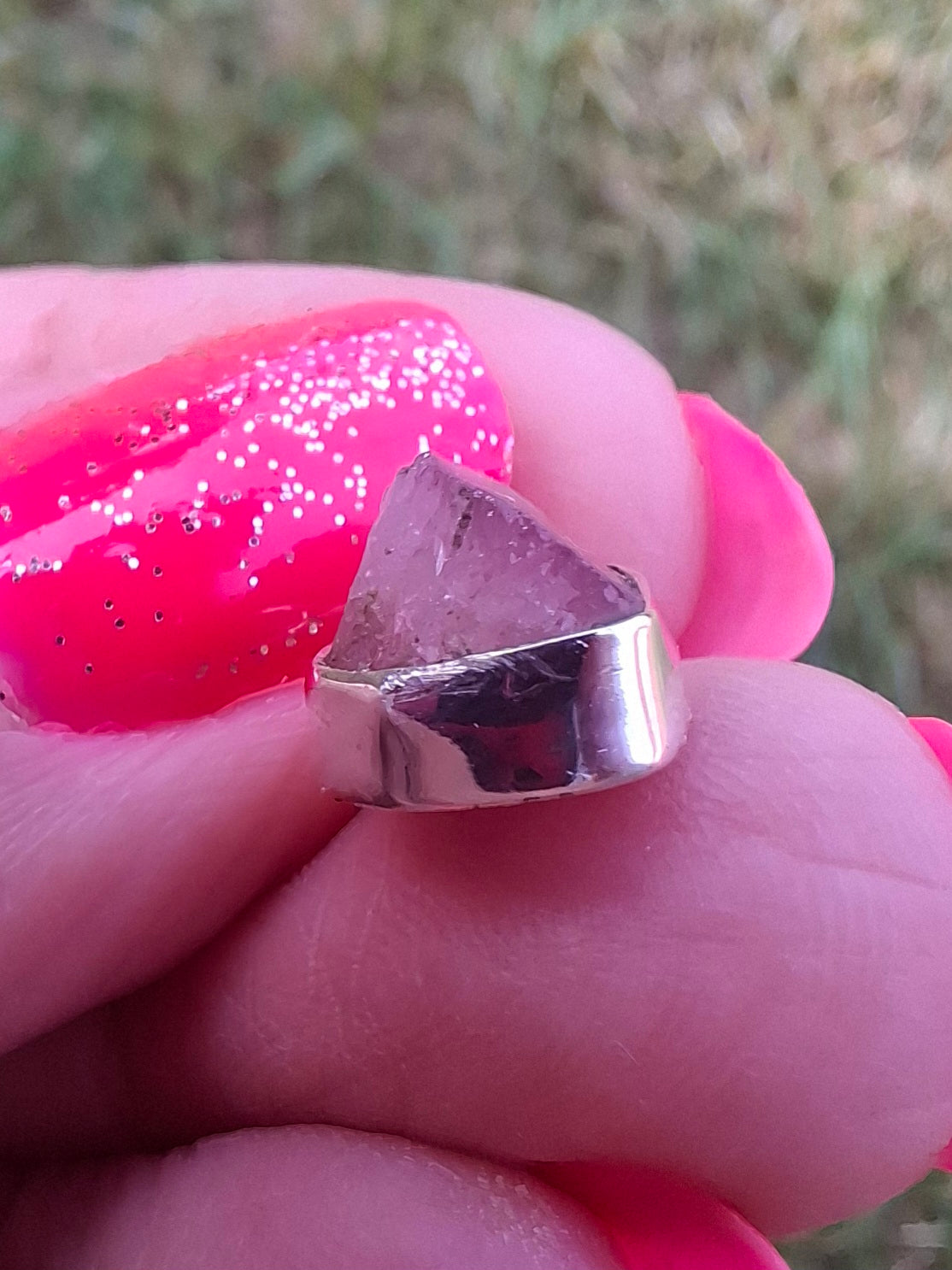 Pink Tourmaline Pendant, 925 Silver, Crystal (Ref: PT90)