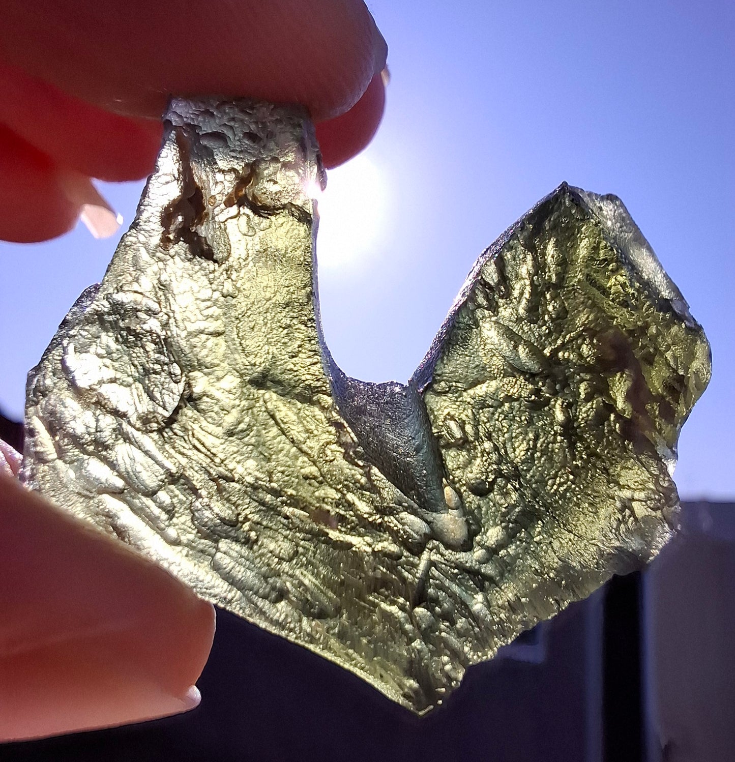 Moldavite Piece, NESMEN, 8.90g, Tektite (Ref: 1374)